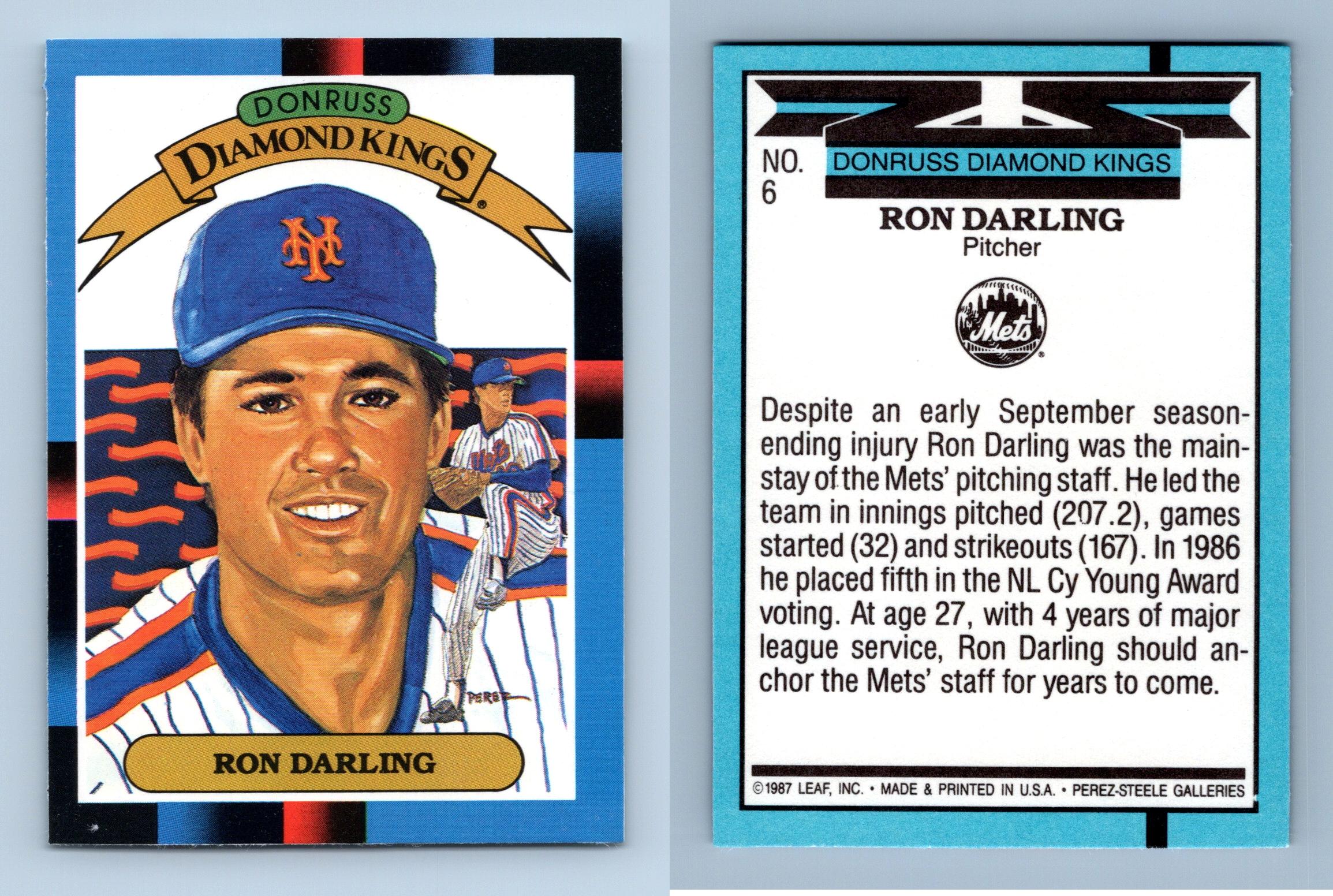 Ron Darling #6 Donruss 1988 Diamond Kings Baseball Trading Card