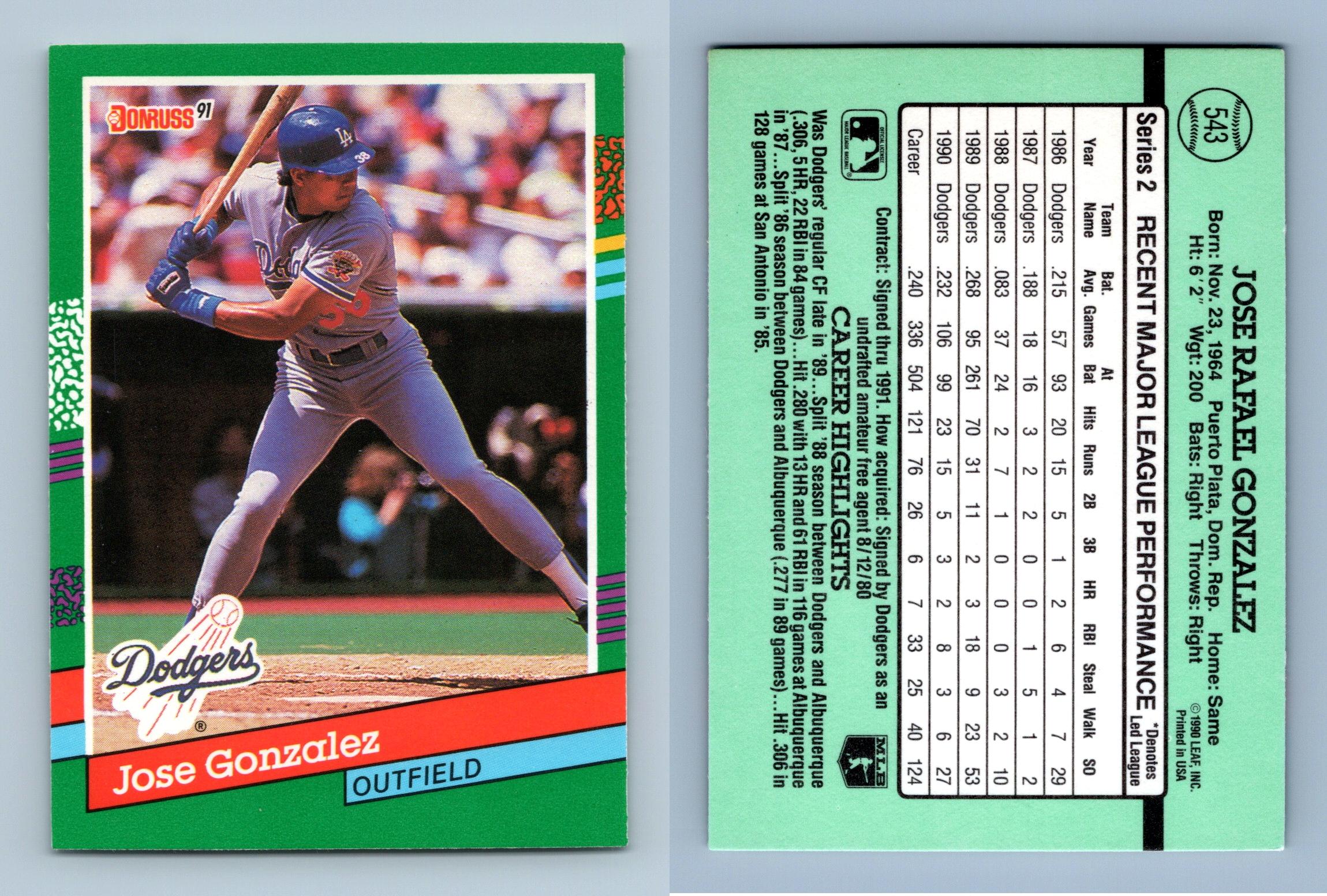 Joe Girardi - Cubs #184 Donruss 1991 Baseball Trading Card