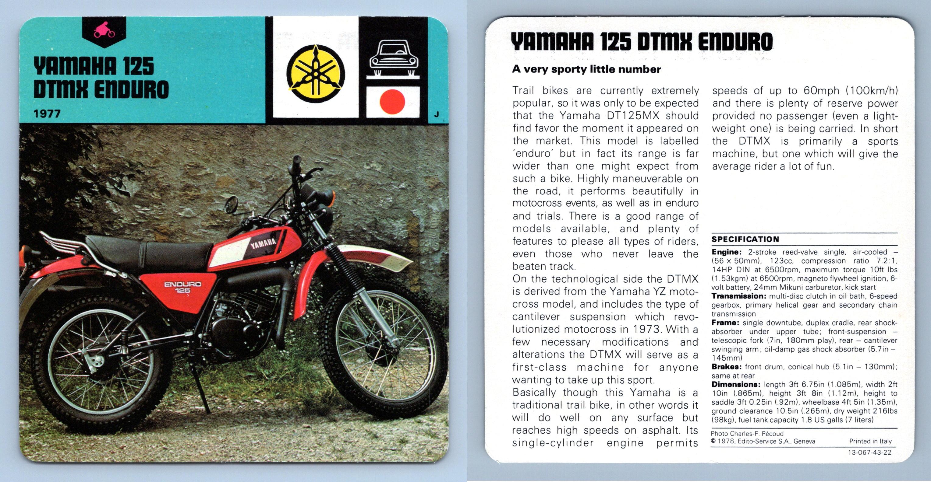 1977 yamaha 125 enduro