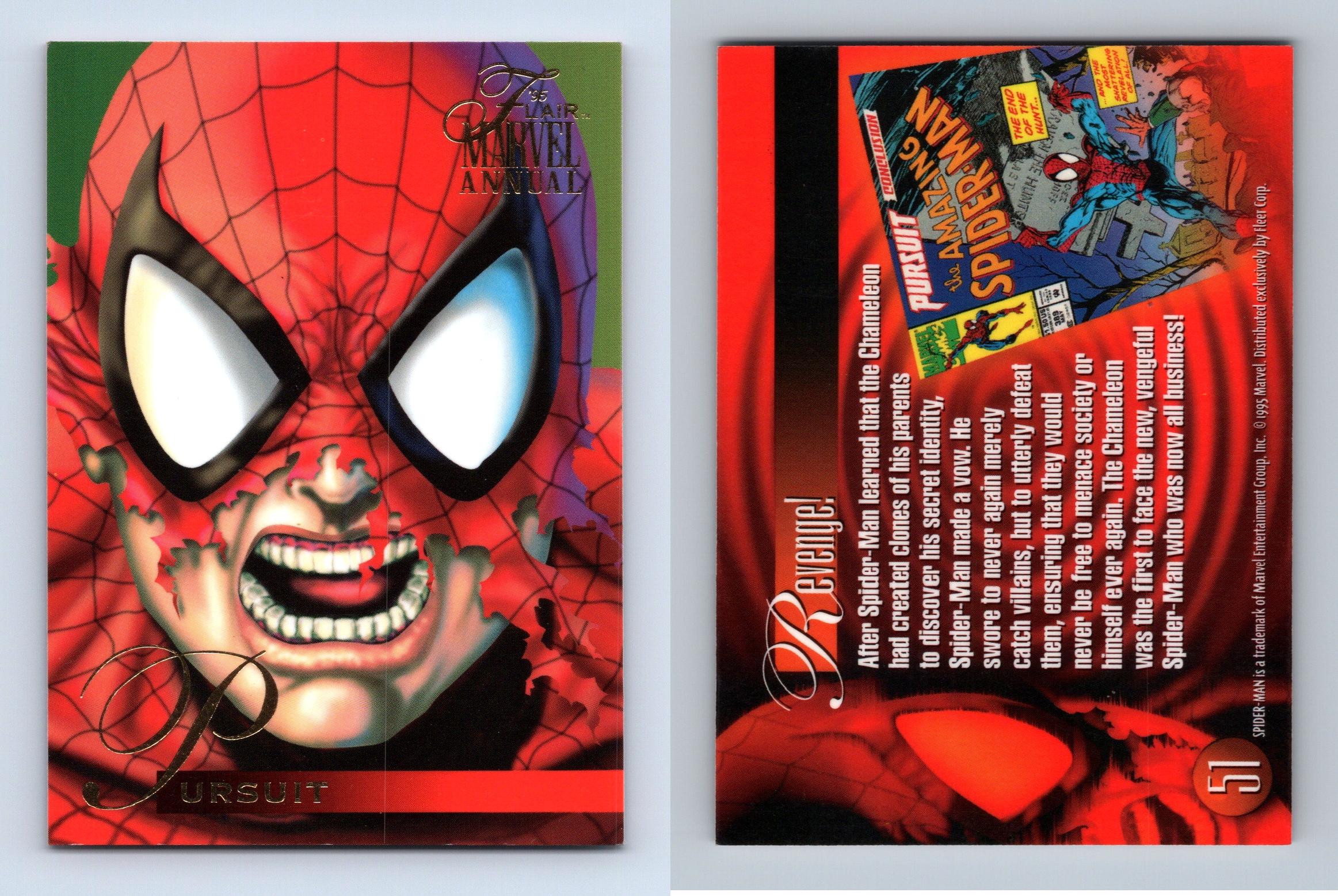 Pursuit #51 Flair '95 Marvel Annual Trading Card