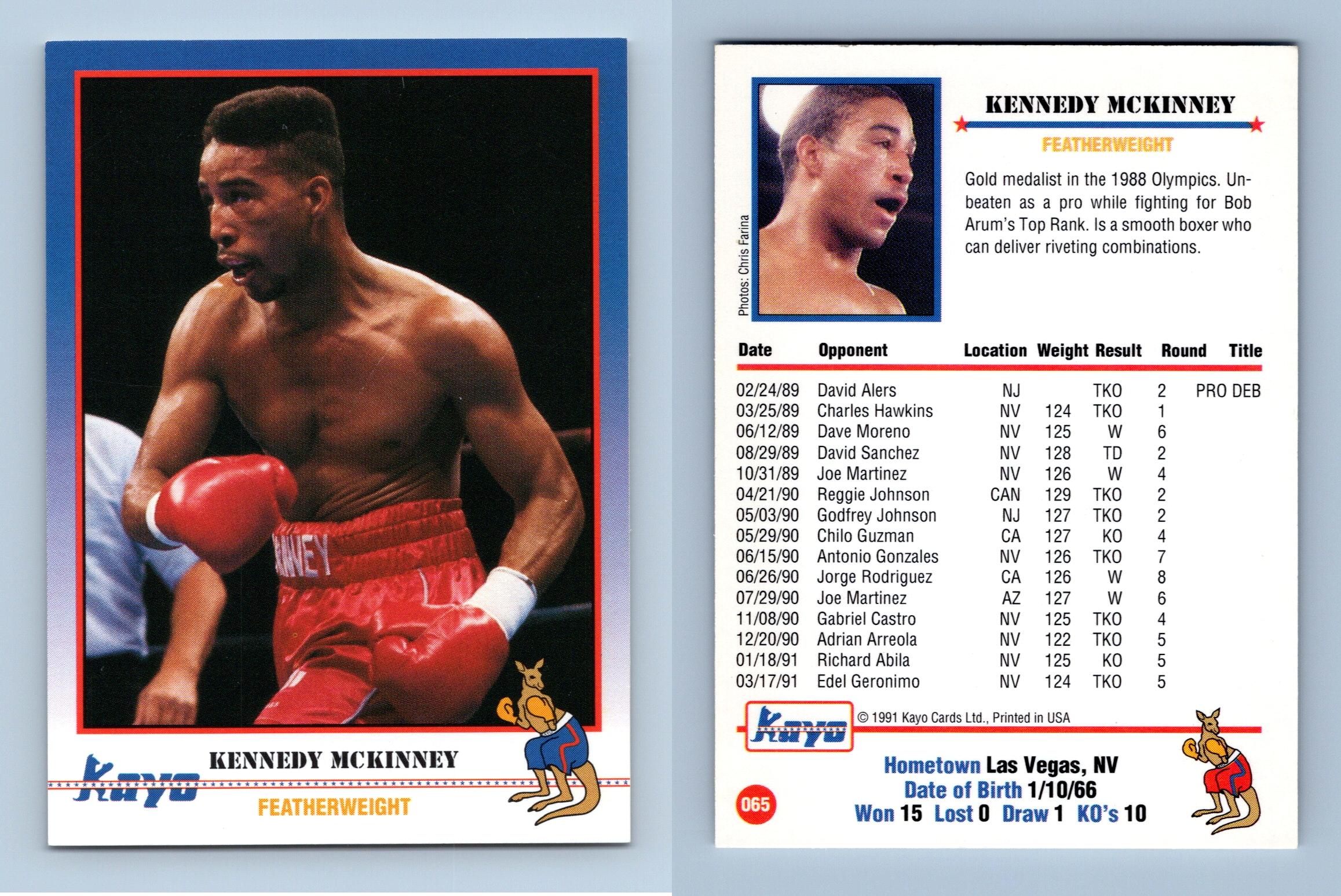 Kennedy McKinney #65 Kayo Boxing 1991 Trading Card