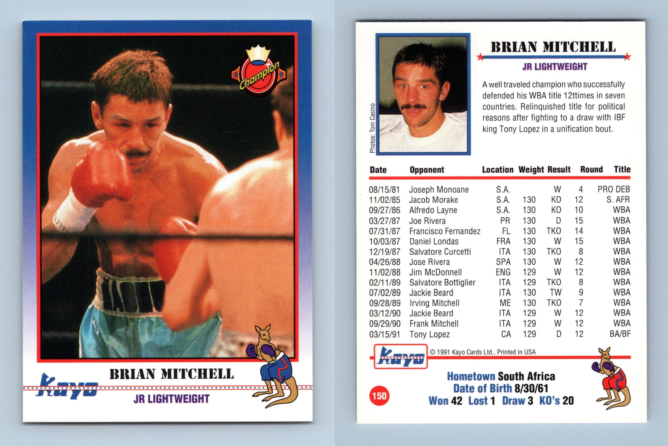 Brian Mitchell #150 Kayo Boxing 1991 Trading Card