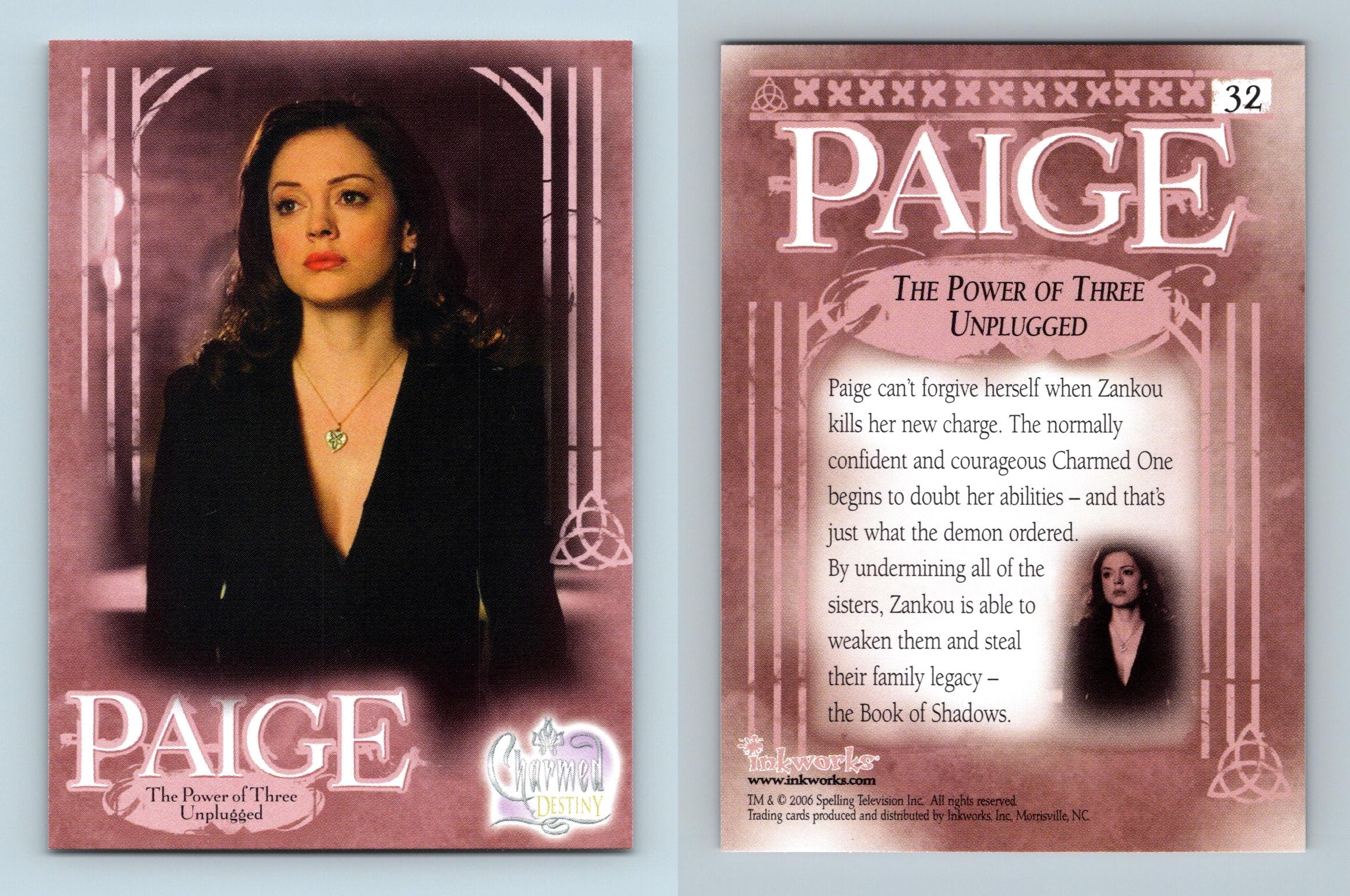 Where Can I Watch Charmed Destiny Rewritten Power Of 3 Unplugged #32 Charmed Destiny 2006 Inkworks Trading Card