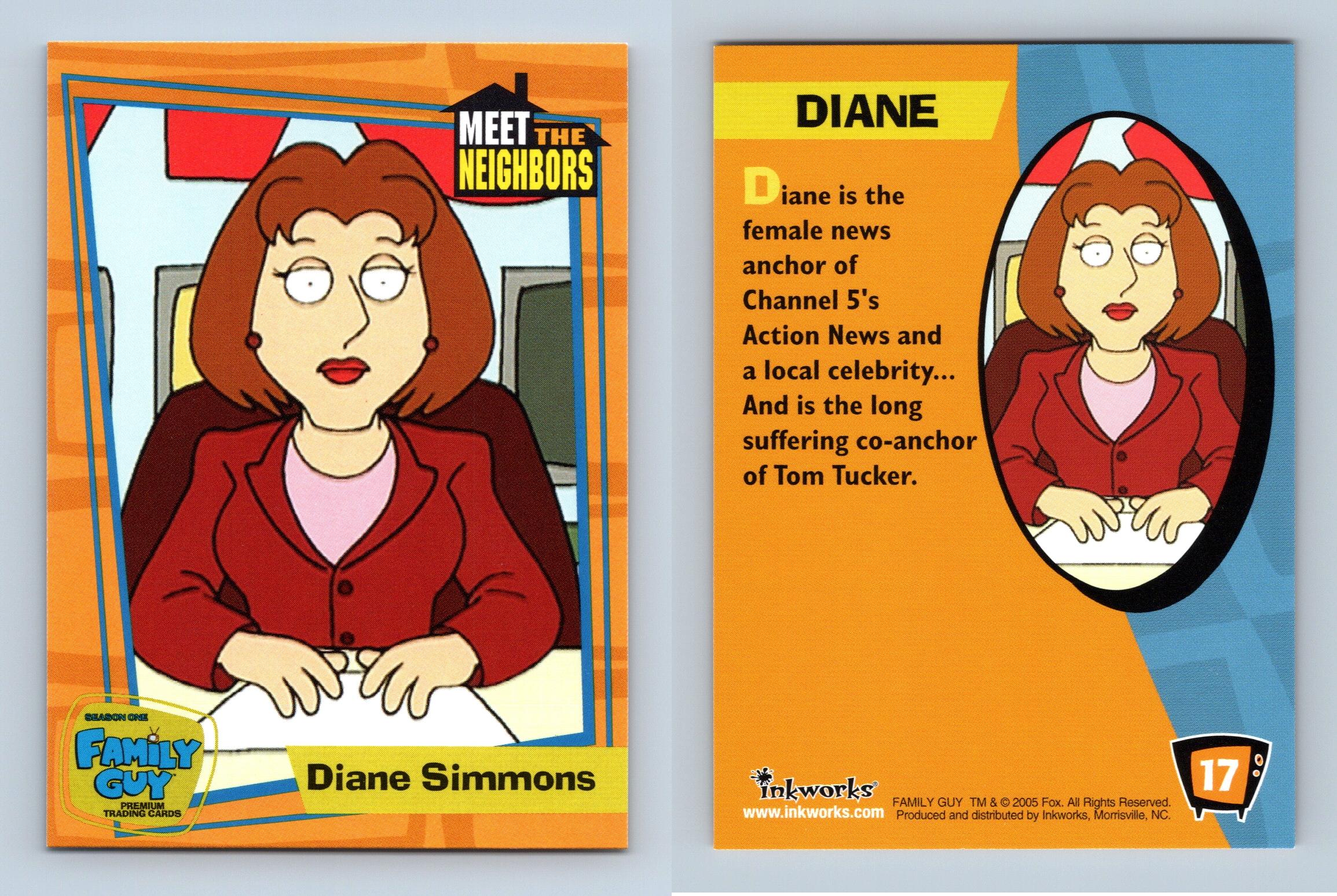 Diane Simmons #17 Family Guy Season 1 Inkworks 2005 Trading Card