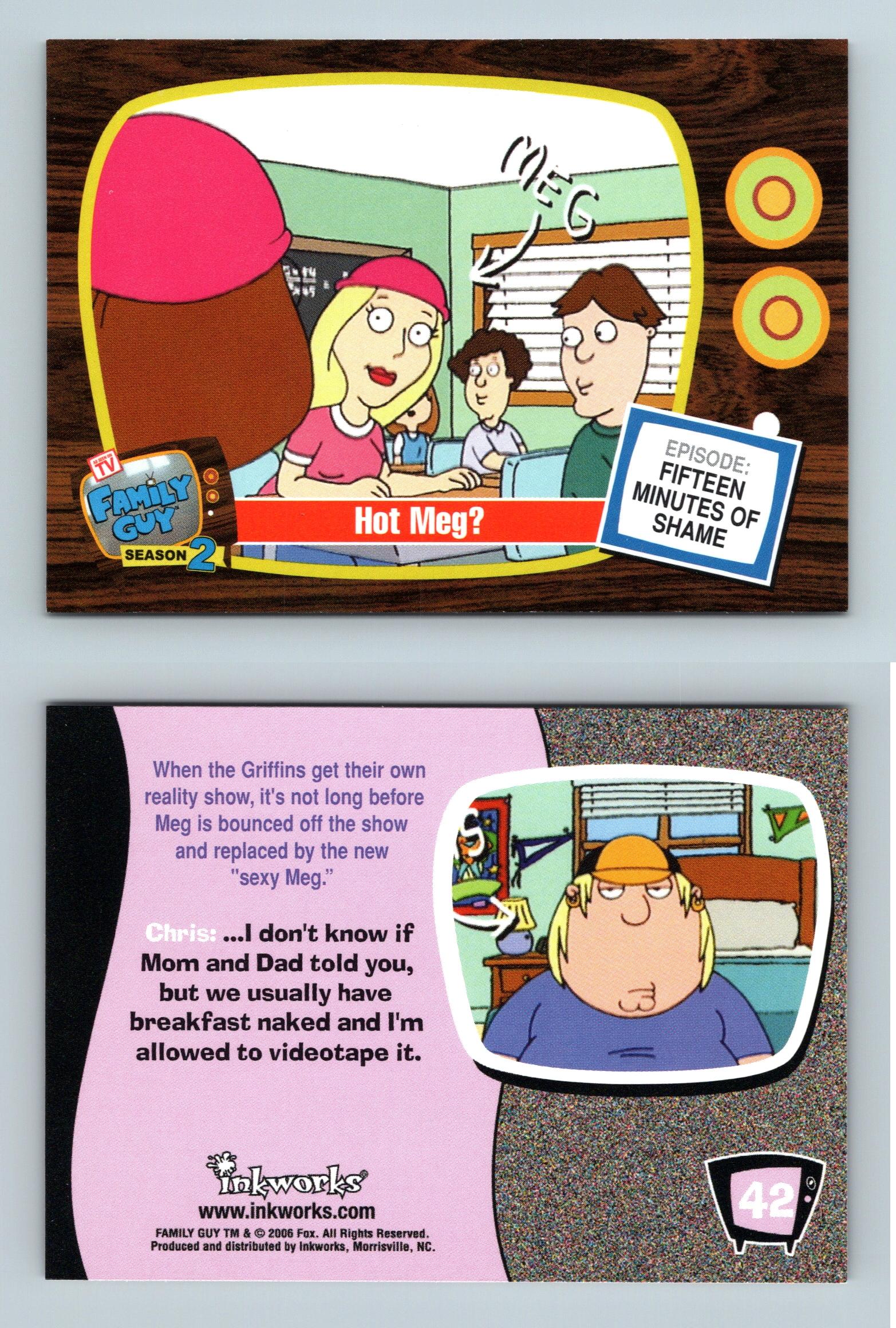 Hot Meg? #42 Family Guy Season 2 Inkworks 2006 Trading Card