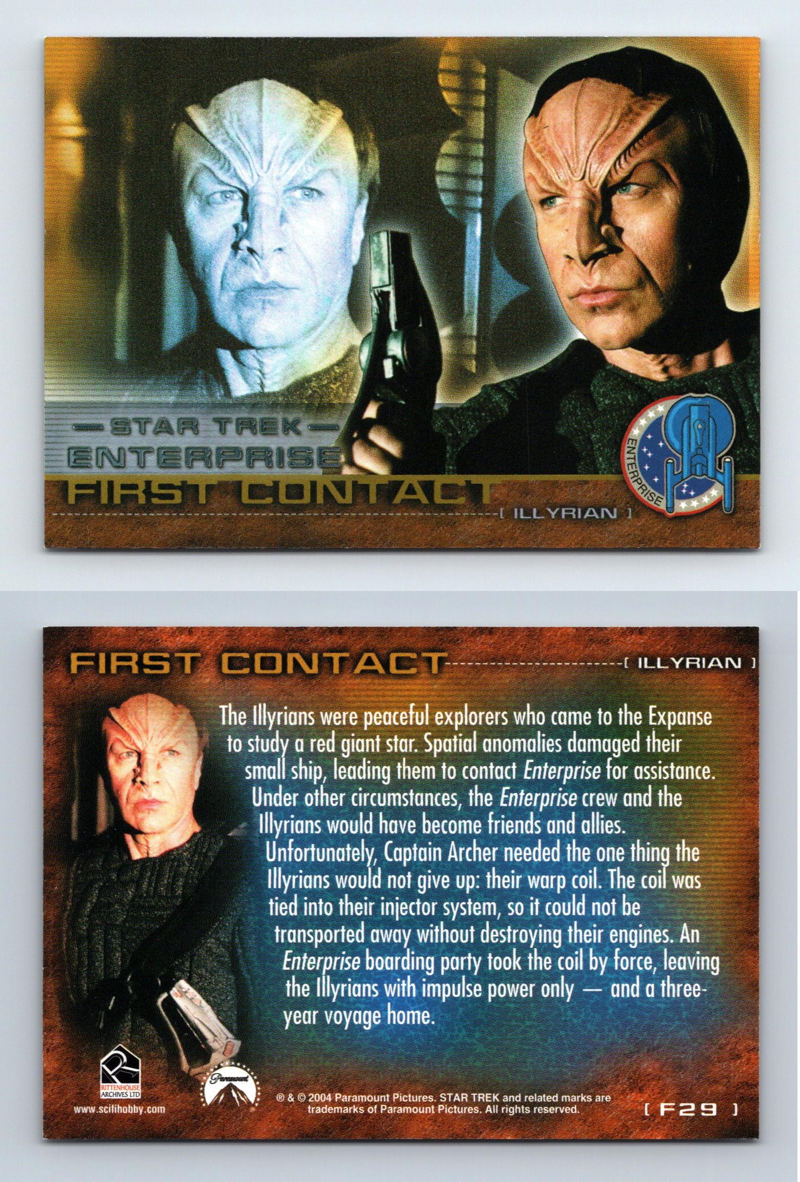 Illyrian #F29 Star Trek Enterprise S3 Rittenhouse First Contact Card