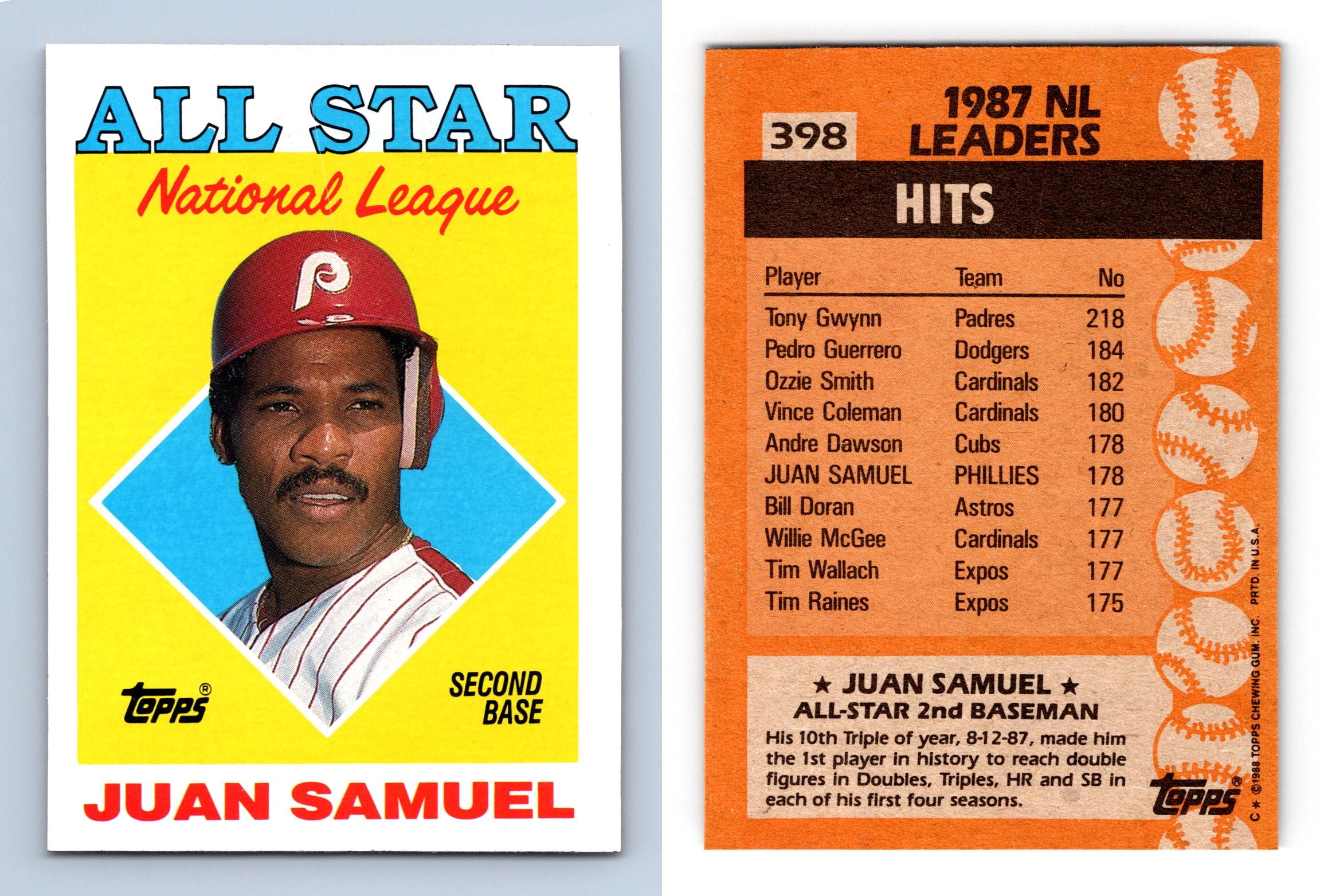 Topps Juan Samuel Baseball Trading Cards