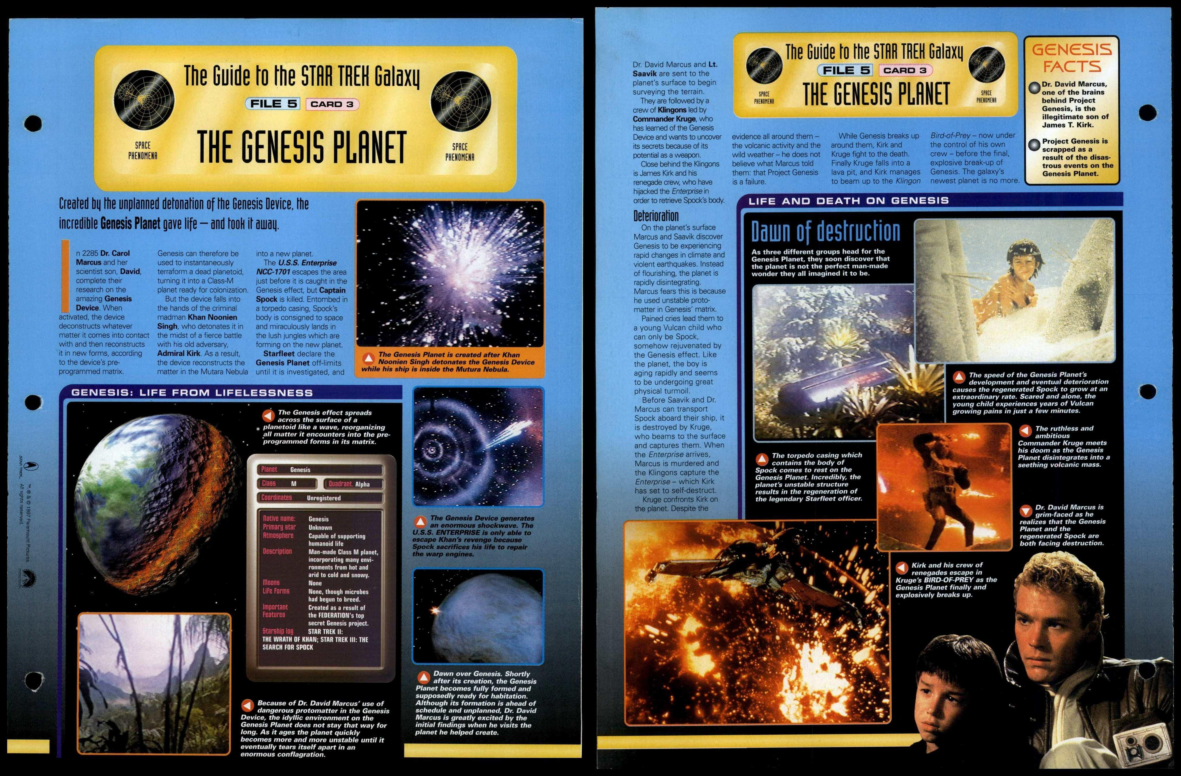 The Genesis Planet   Space Phenomena   Star Trek Fact File Page