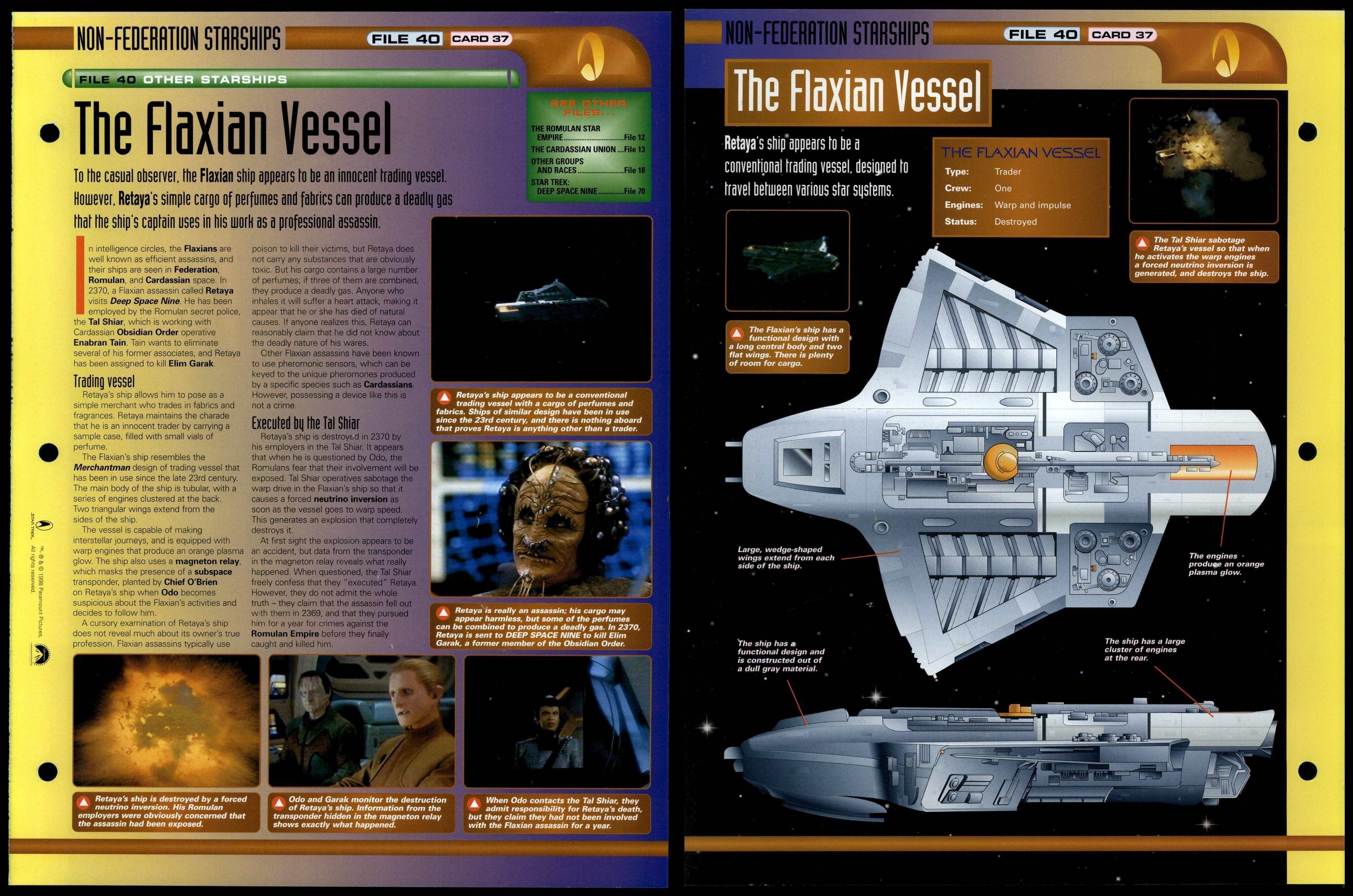 The Flaxian Vessel - Other Starships - Star Trek Fact File Page