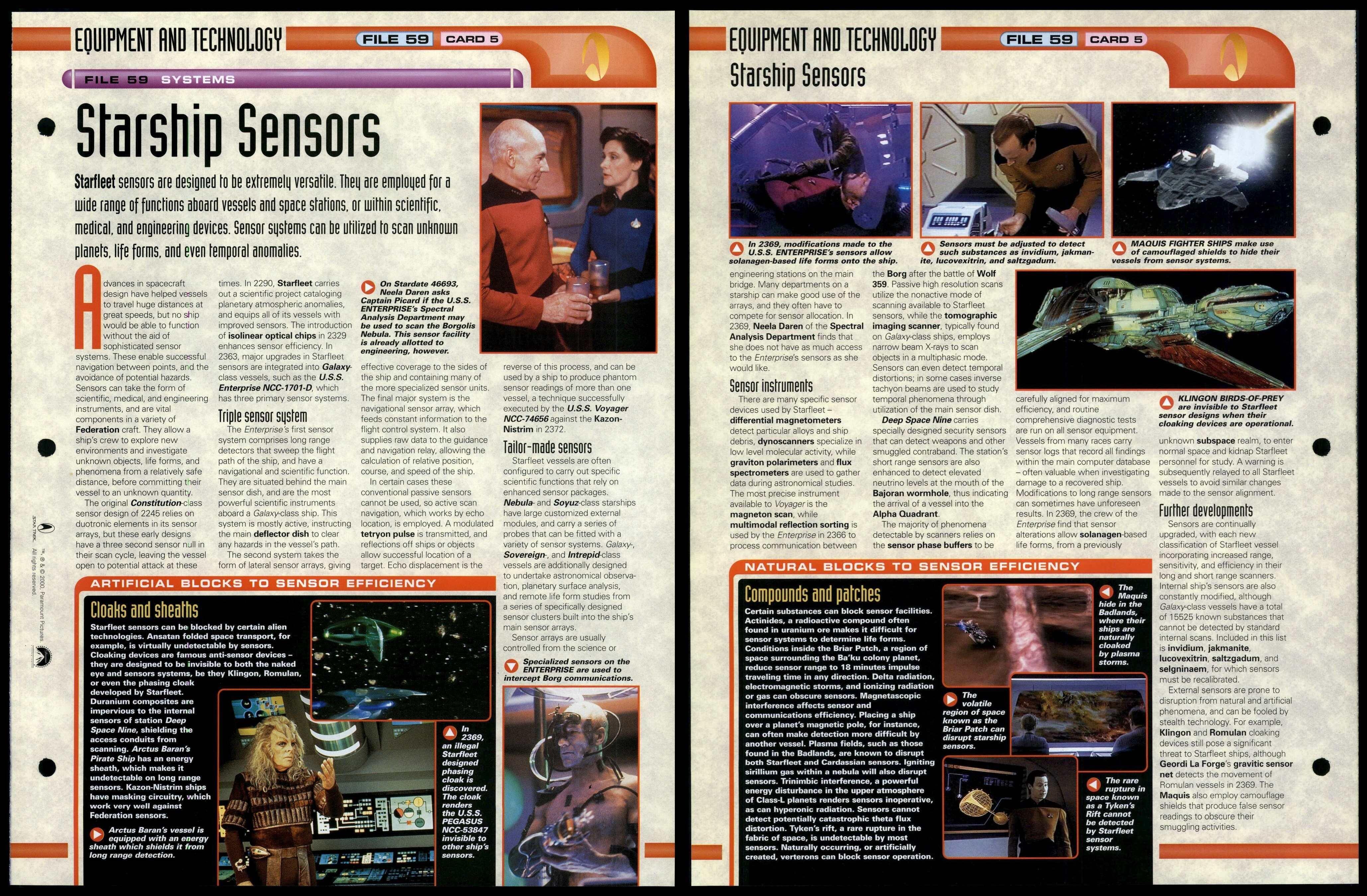 Starship Sensors Systems Star Trek Fact File Page