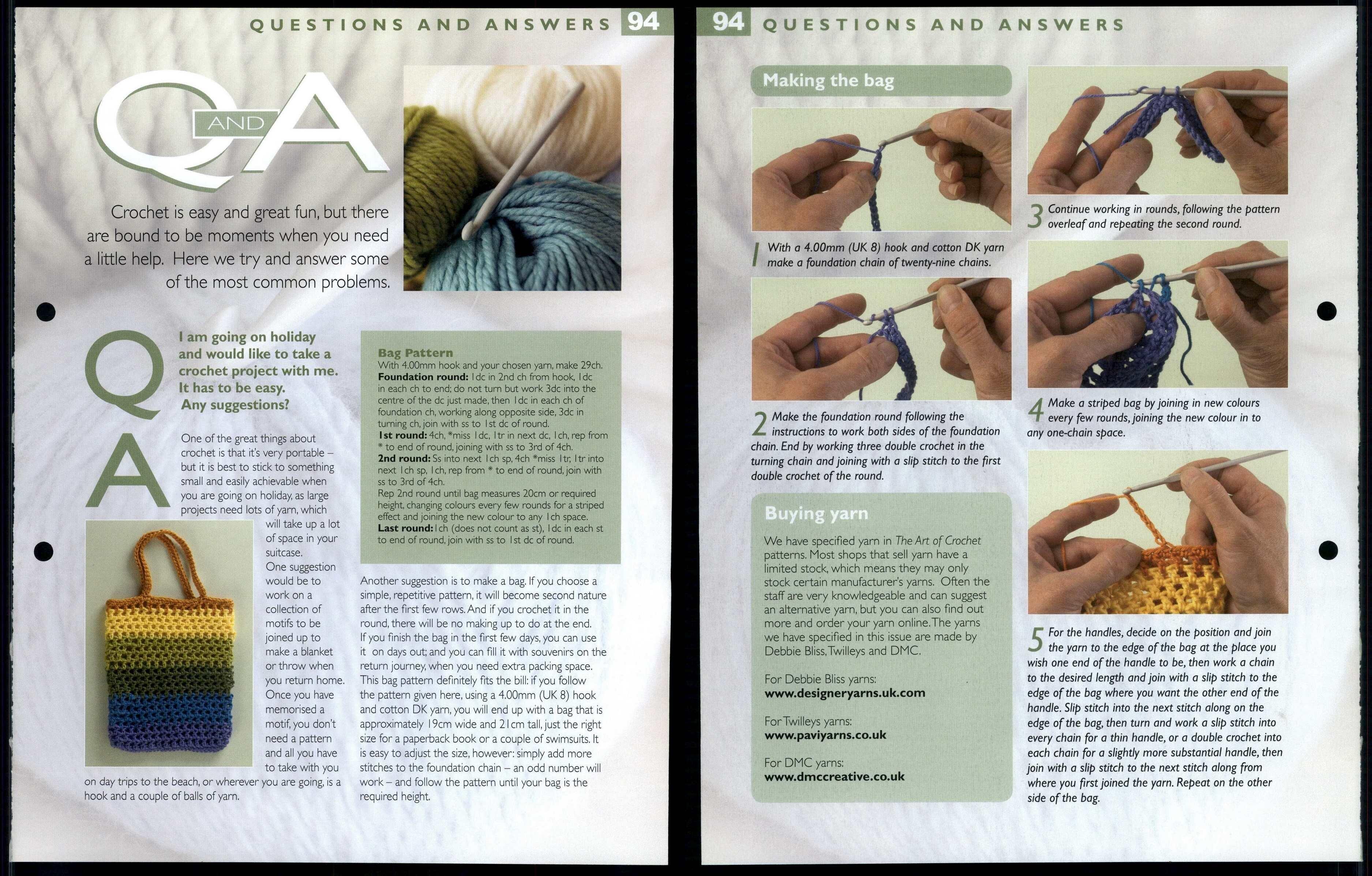 Questions & Answers 94 Hachette 20102012 The Art Of Crochet Page