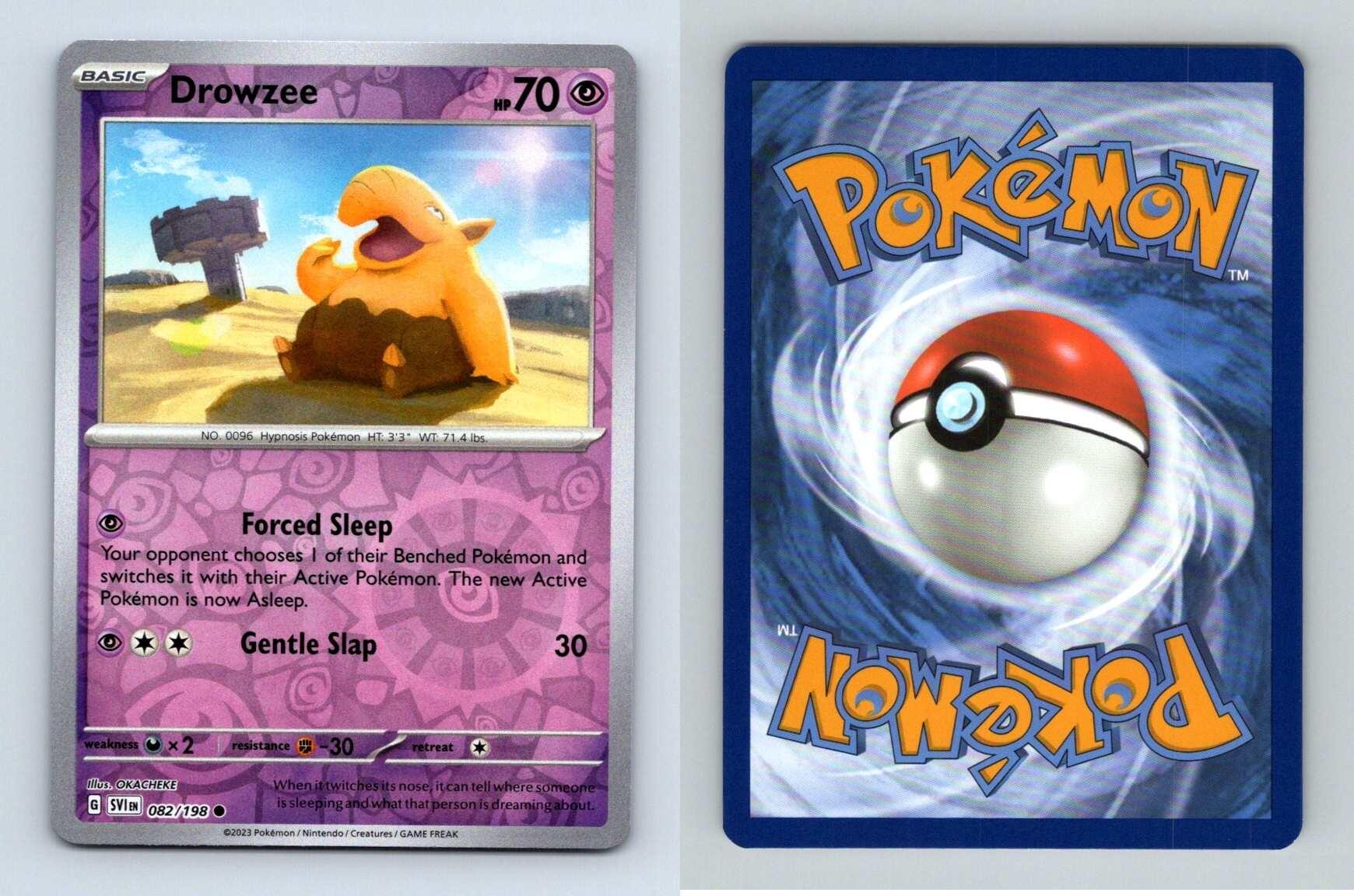 Drowzee 82/198 Scarlet & Violet Reverse Holo Common TCG Card