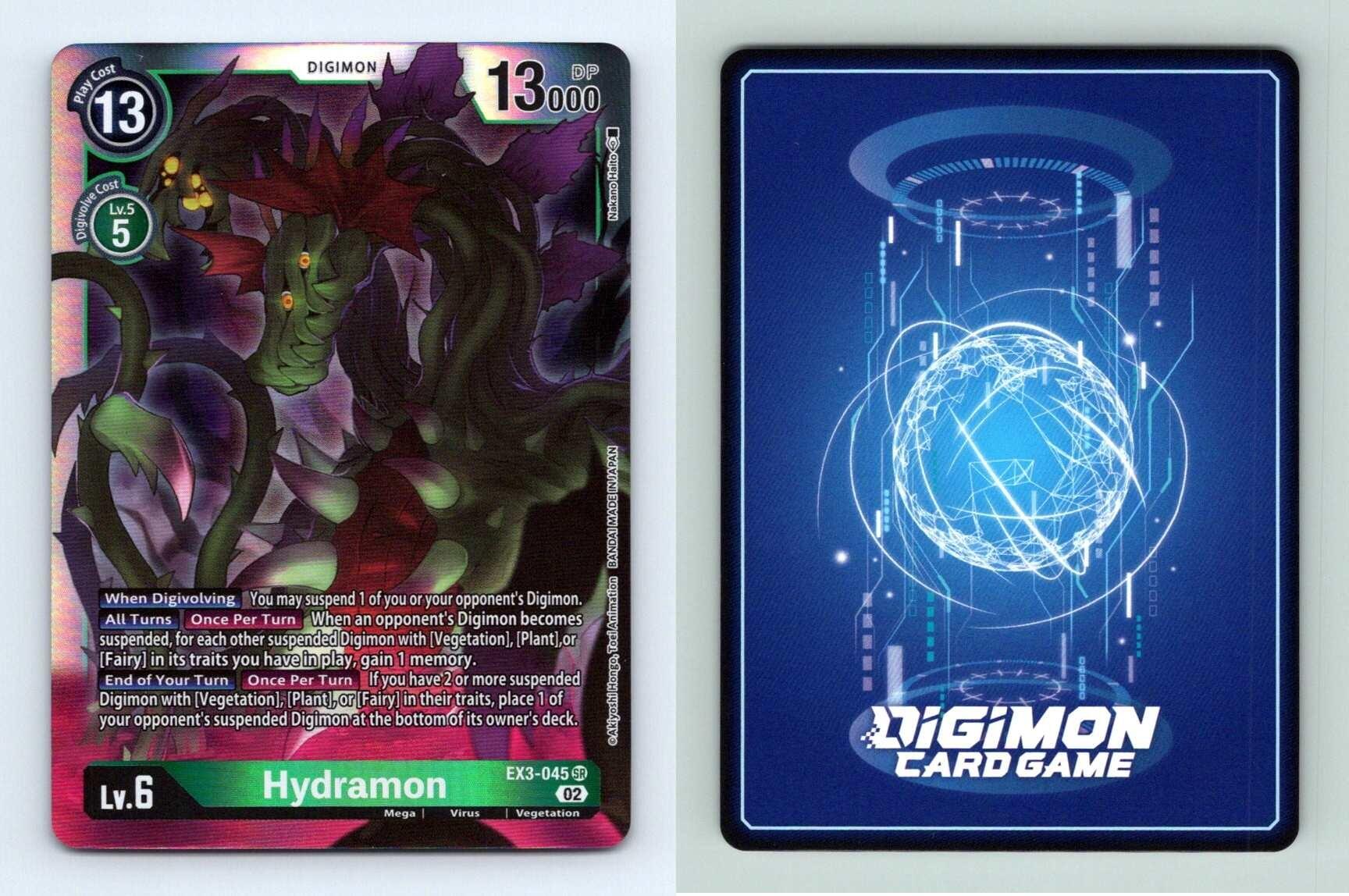 Hydramon #EX3-045SR Draconic Roar Super Rare Foil Digimon TCG Card