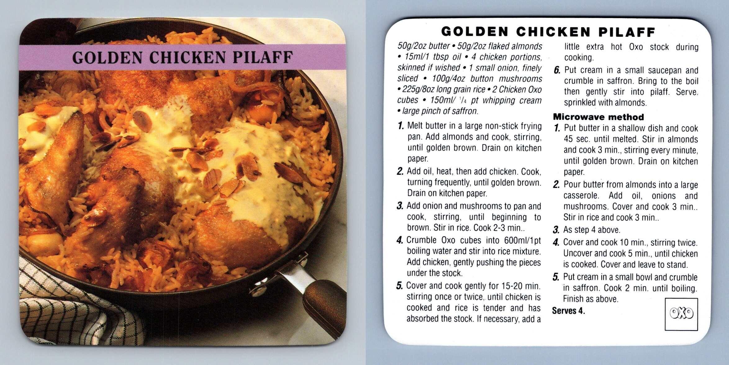 Golden Chicken Pilaff Rice, Pasta And Grains OXO Recipe Card