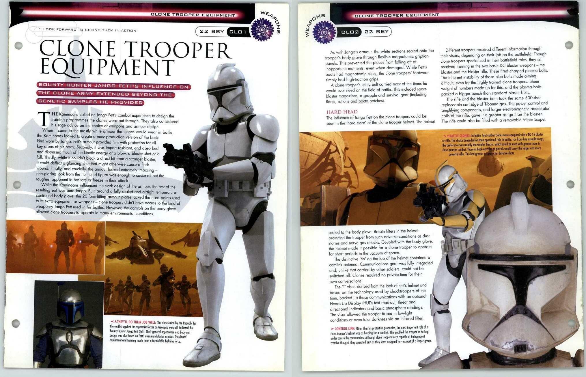Clone Trooper Equipment CLO12 Weapons Star Wars Fact File Page
