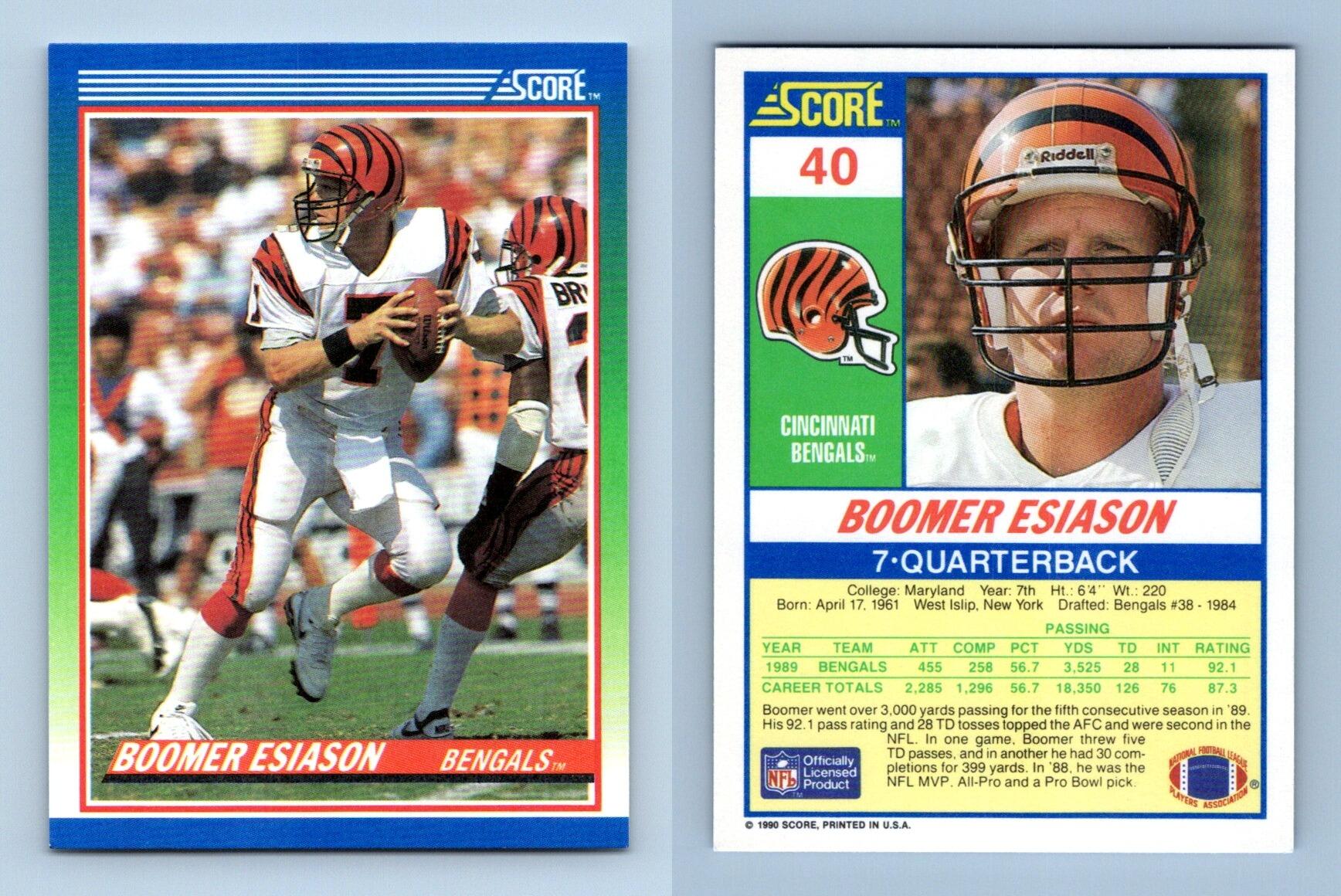 Boomer Esiason - Bengals #40 Score 1990 NFL Football Trading Card