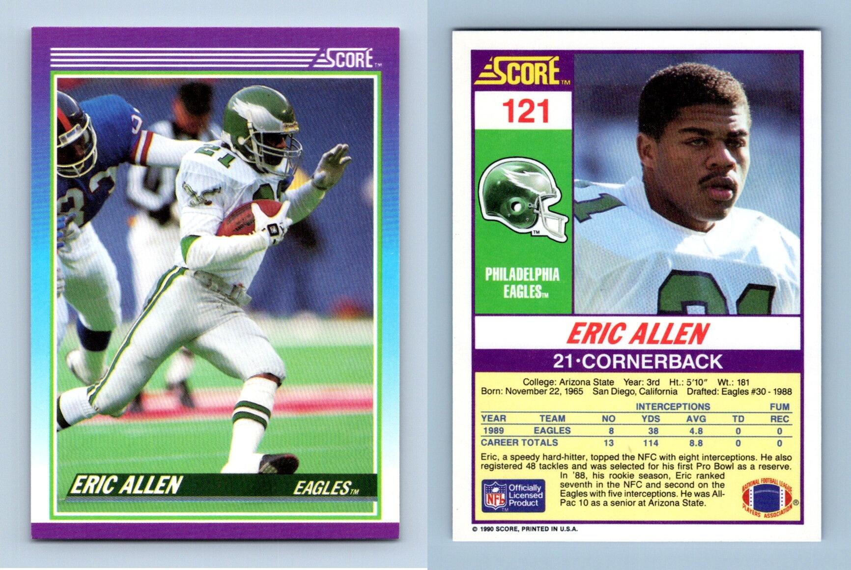 Eric Allen - Eagles #121 Score 1990 NFL Football Trading Card