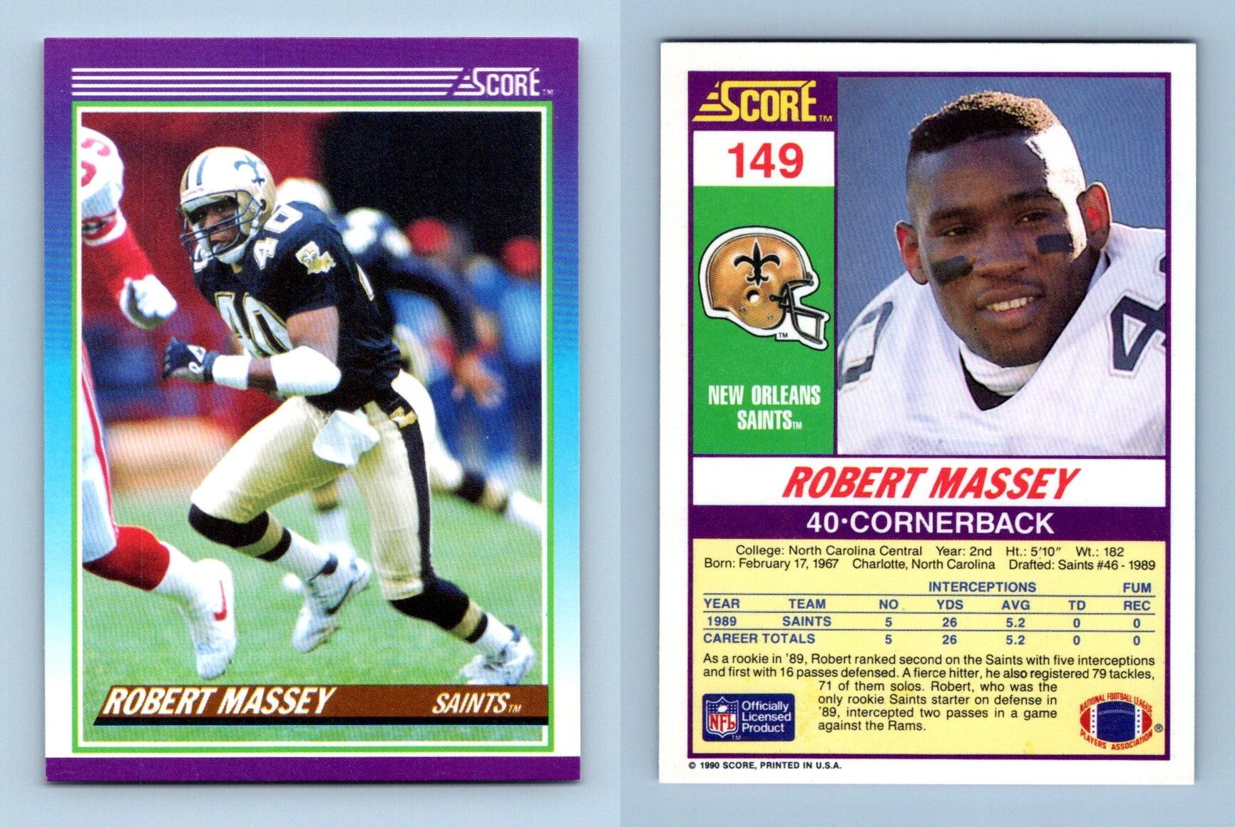 Robert Massey - Saints #149 Score 1990 NFL Football Trading Card