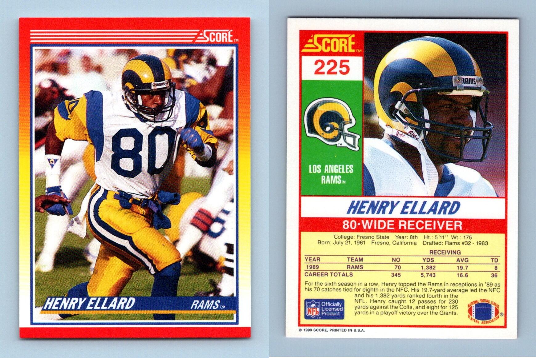 Henry Ellard - Rams #225 Score 1990 NFL Football Trading Card