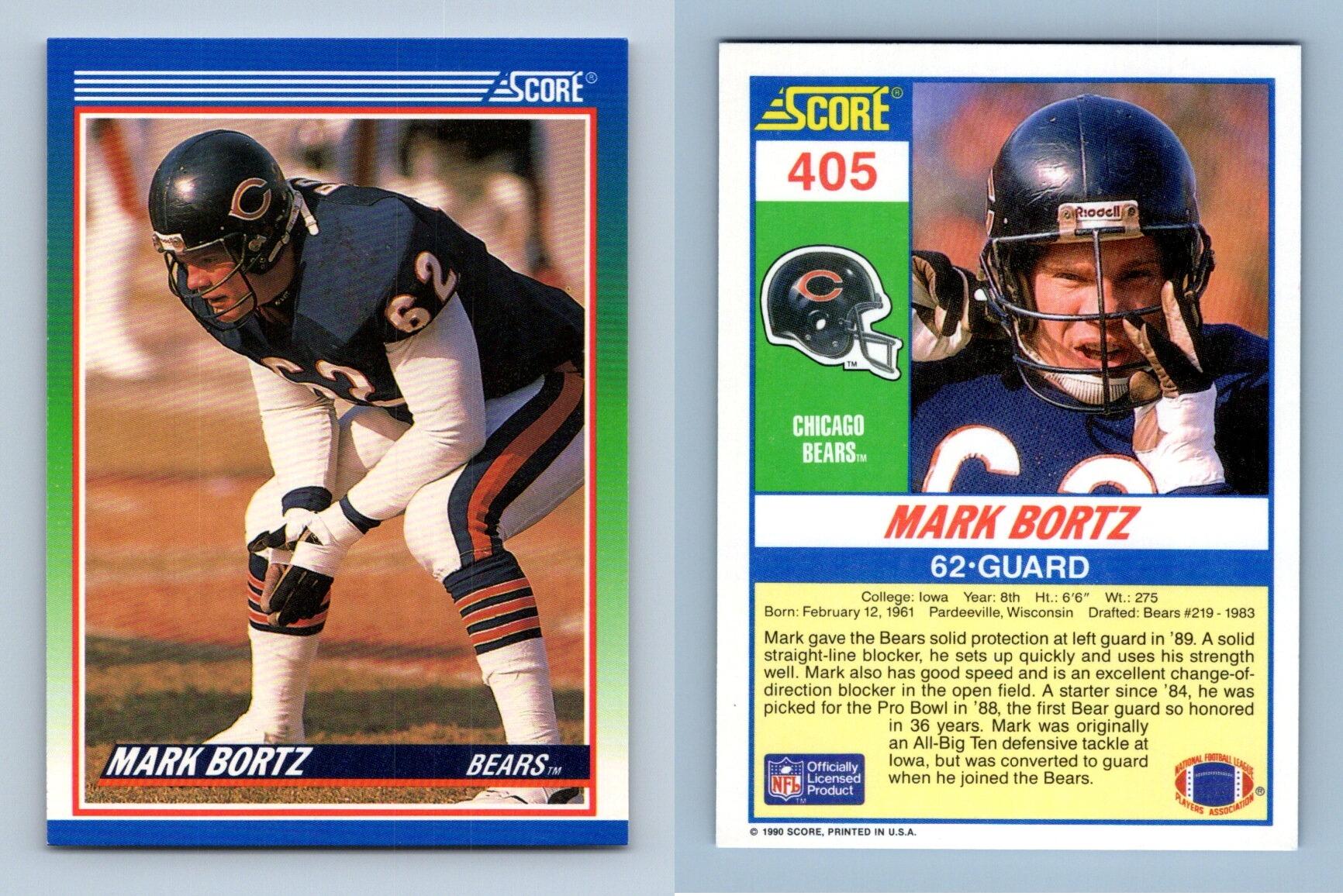 Mark Bortz- Bears #405 Score 1990 NFL Football RC Trading Card