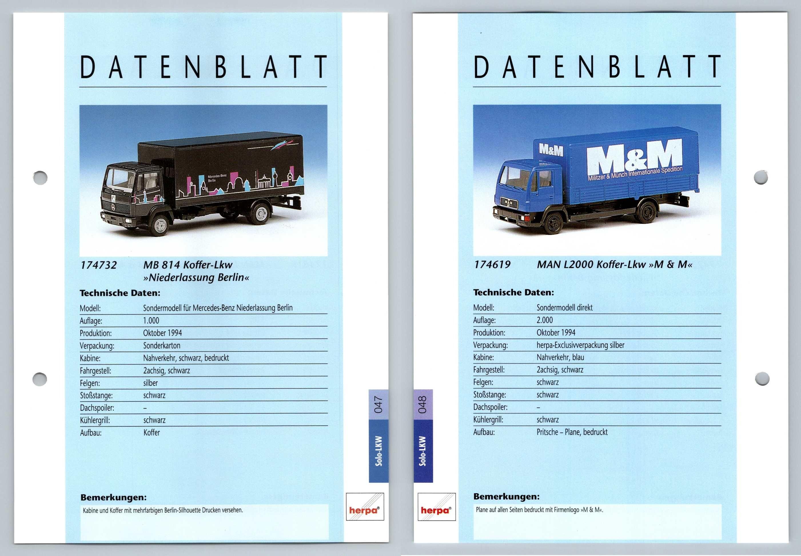 Mb 814 Koffer Man L2000 Koffer 47 8 Solo Lkw Datenblatt Herpa Data