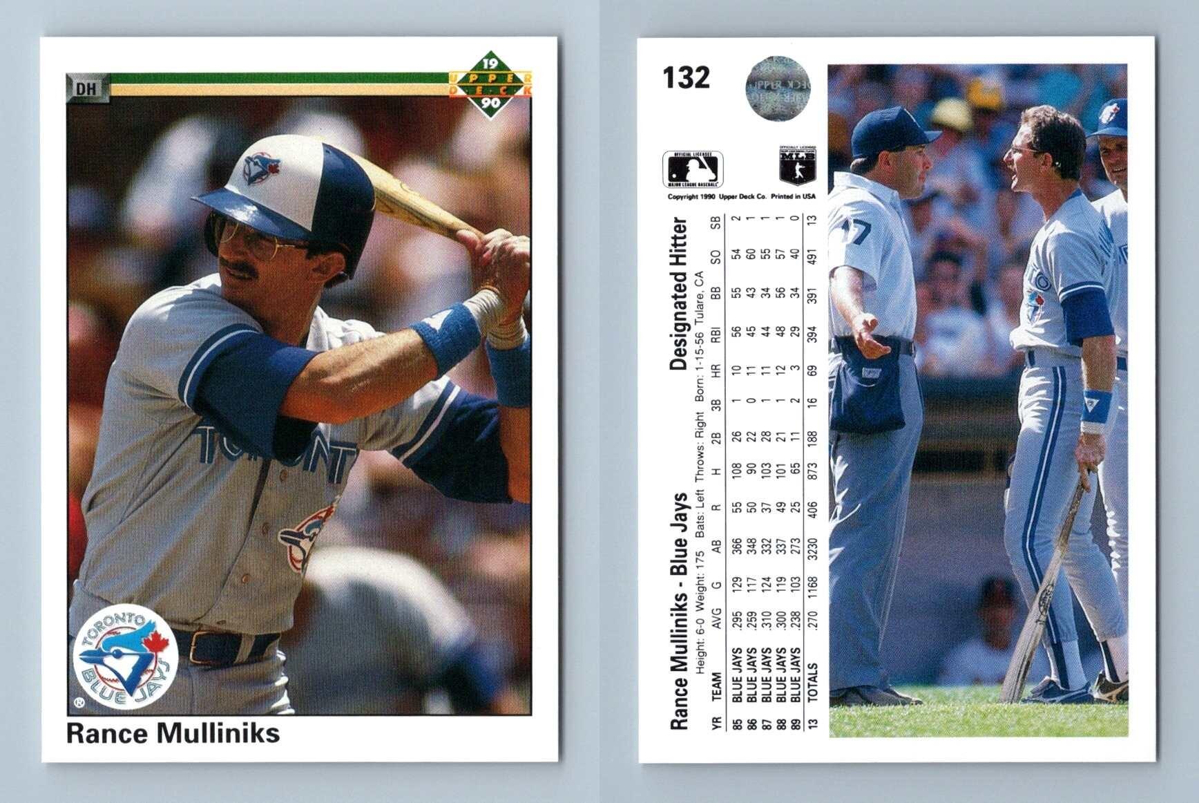 Rance Mulliniks - Blue Jays #132 Upper Deck 1990 Baseball Trading Card