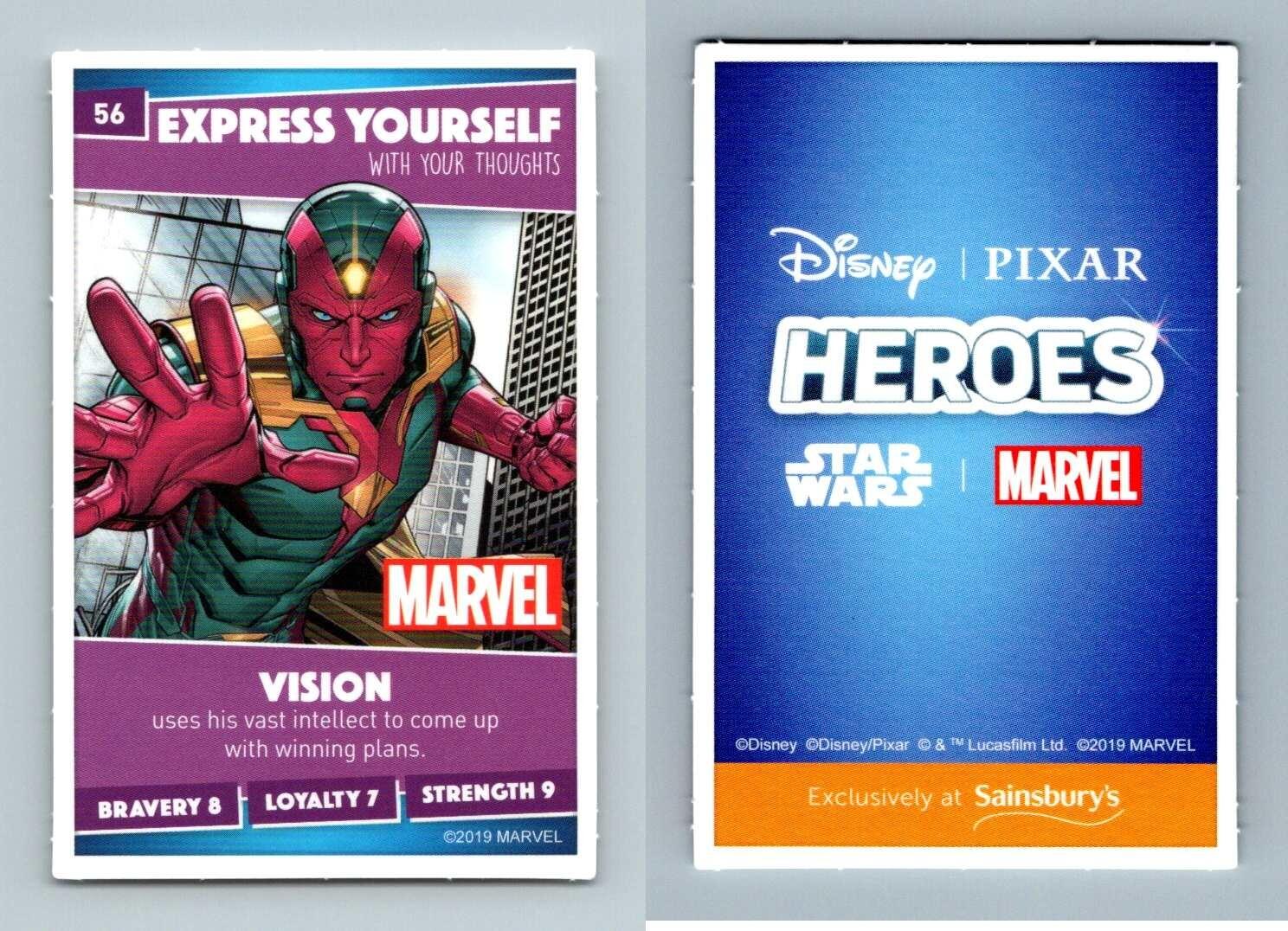 Vision #56 Disney Heroes 2019 Sainsburys Trading Card