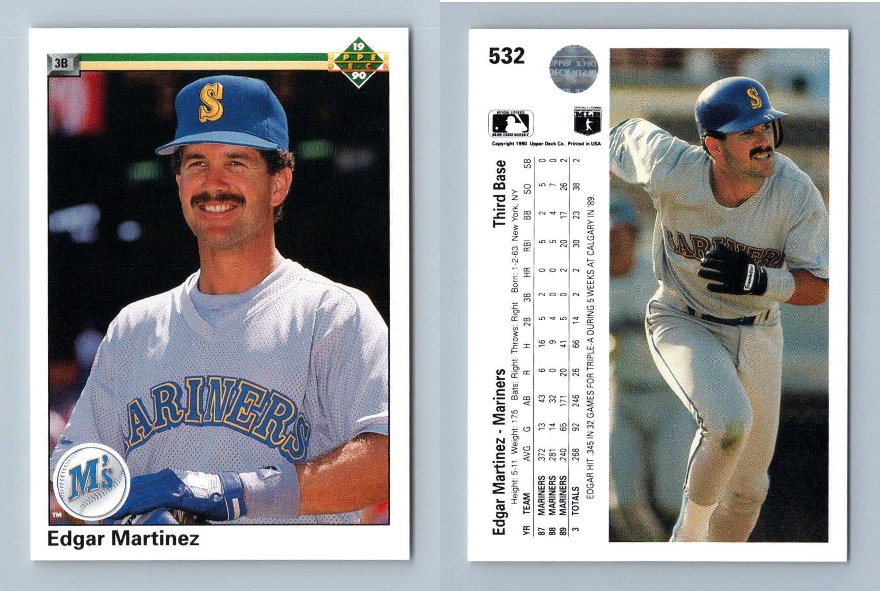 Edgar Martinez - Mariners #532 Upper Deck 1990 Baseball Trading Card