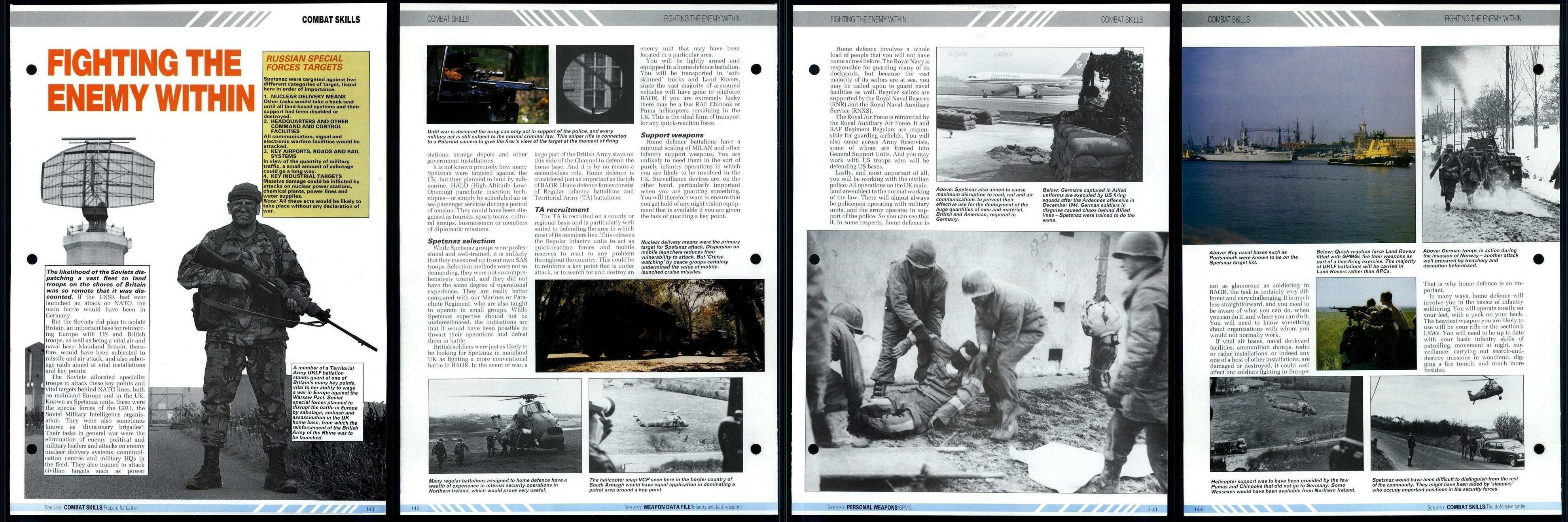 Fighting The Enemy Within - Combat Skills - In Combat Fact File 2 Pages