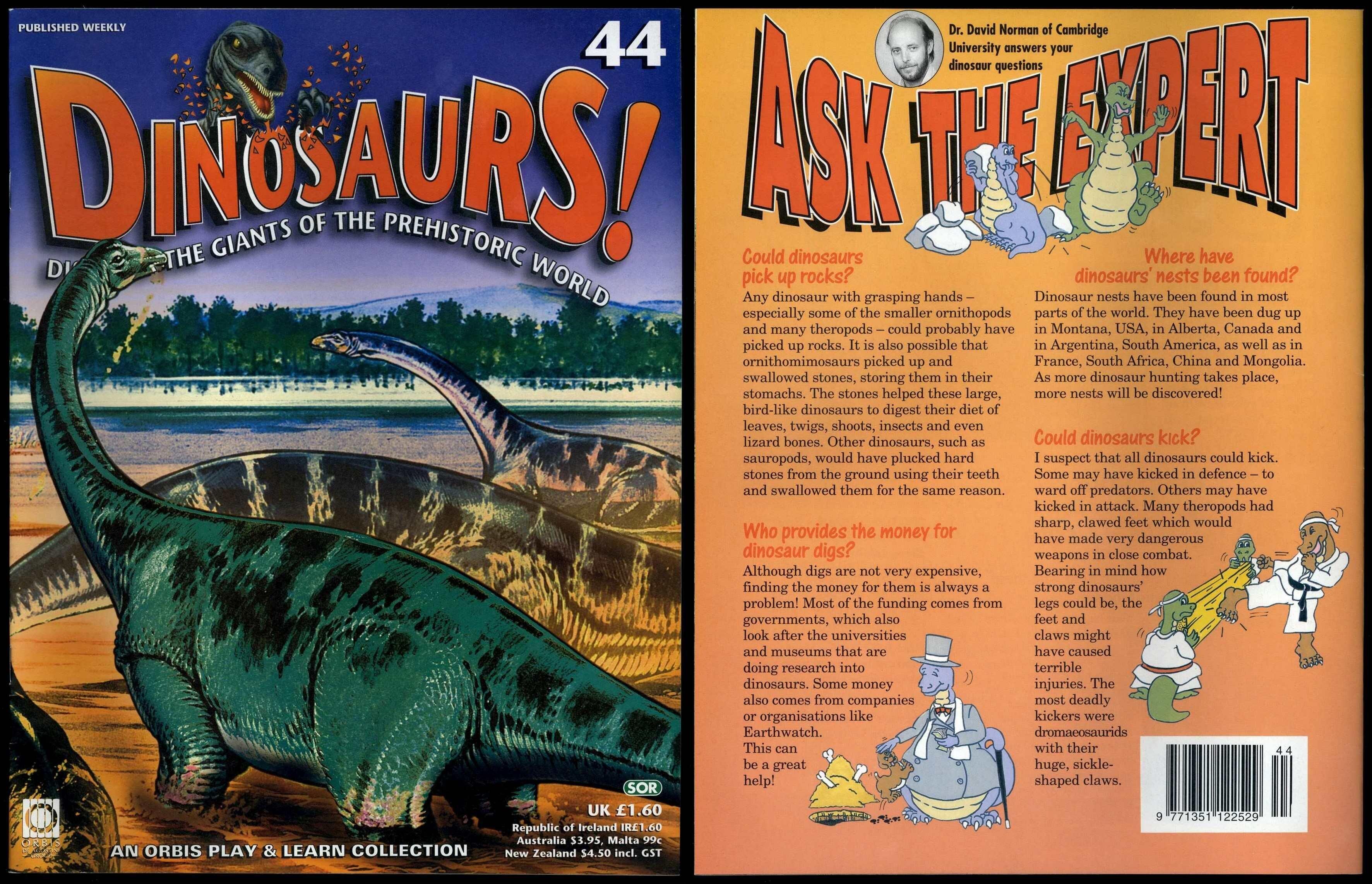 Dinosaurs! #44 Orbis Play & Learn Partwork Magazine