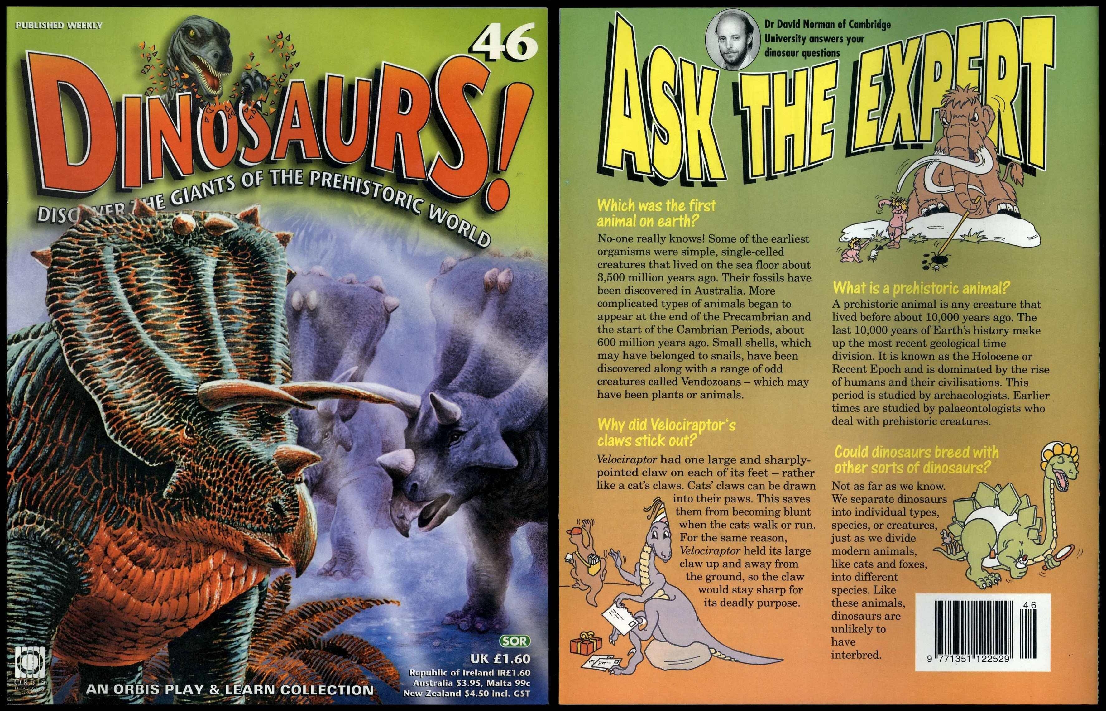 Dinosaurs! #46 Orbis Play & Learn Partwork Magazine