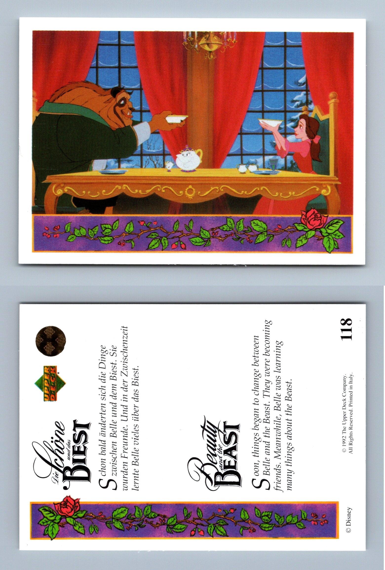 Beauty And The Beast #118 Upper Deck 1992 Disney Trading Card - Picture 1 of 1
