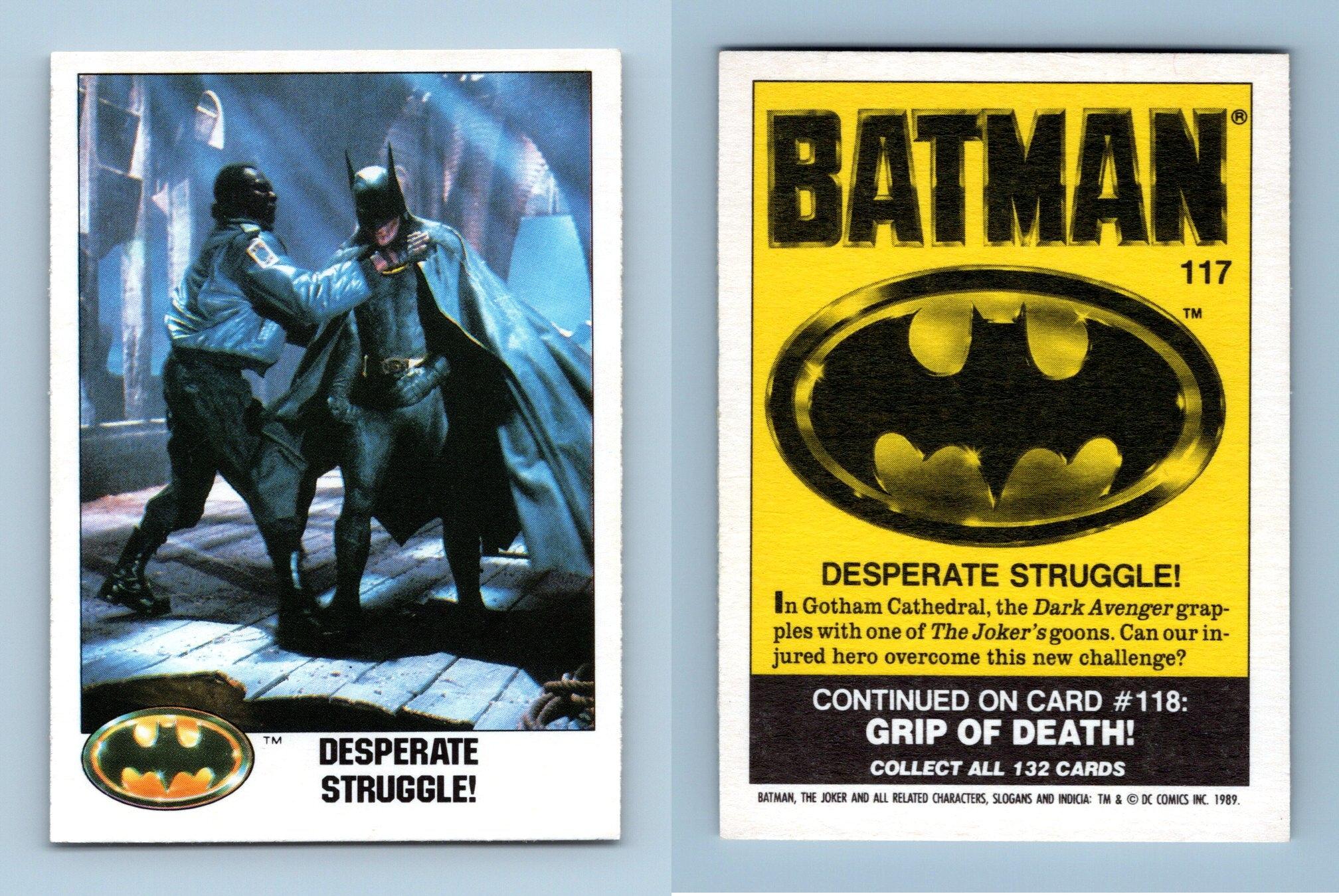 Desperate Struggle #117 Batman 1989 Topps Trading Card