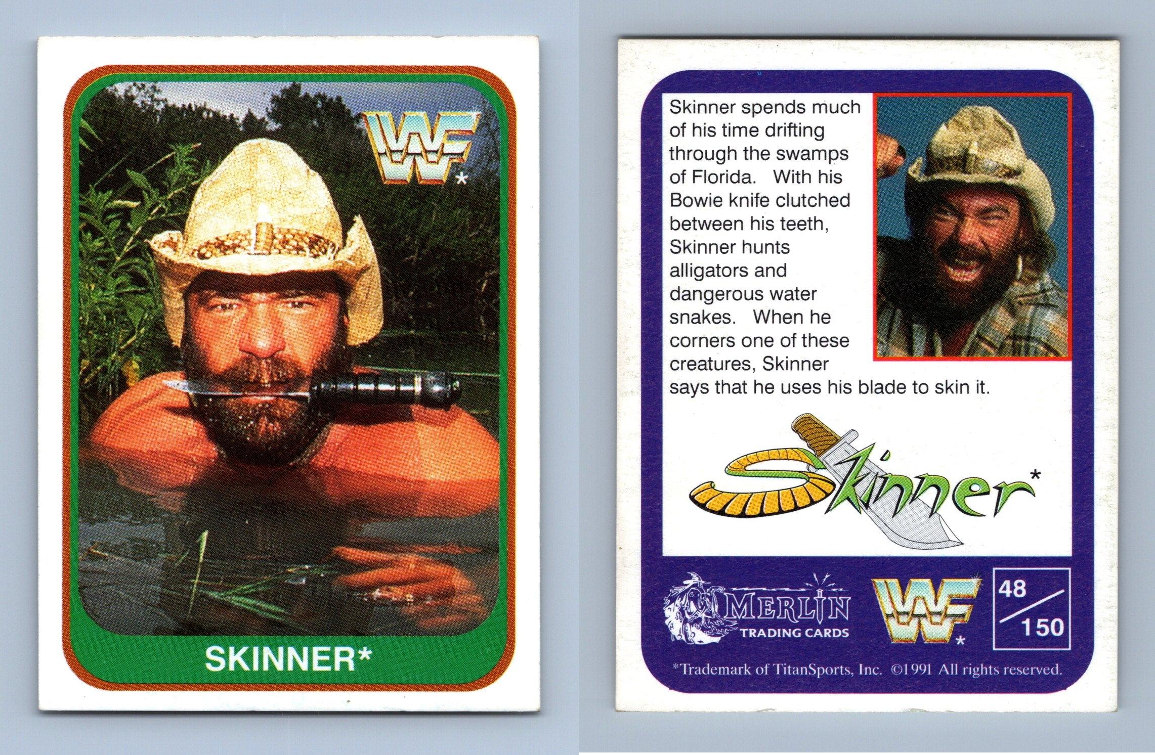 Skinner 48 wwf world wrestling federation 1991 merlin trading card ebay