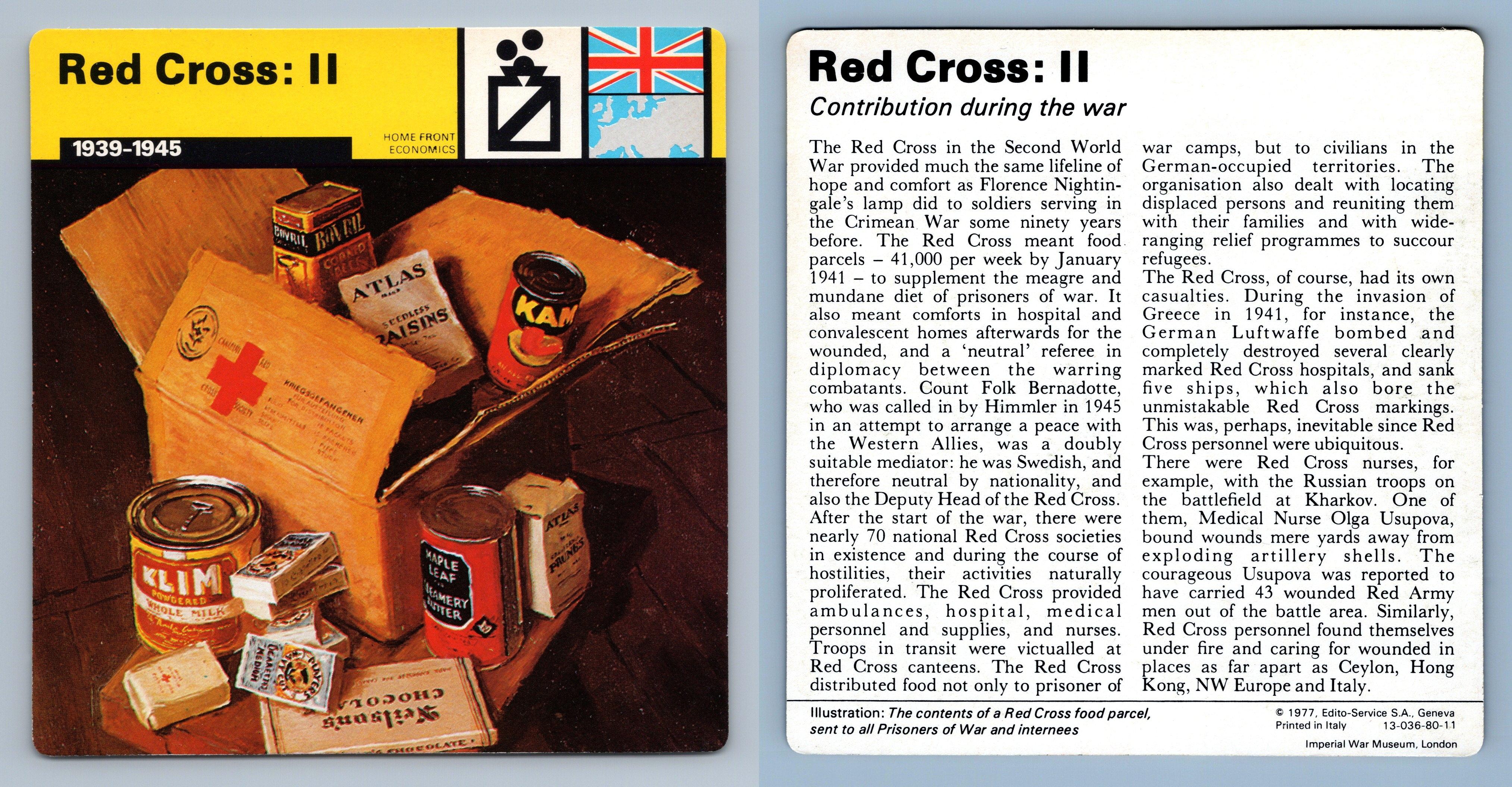 Red Cross : II - 1939-45 - Home Front - WW2 Edito-Service SA 1977 Card