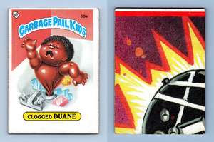 Clogged Duane #59a Garbage Pail Kids Series 2 Topps 1985 Trading Card Sticker