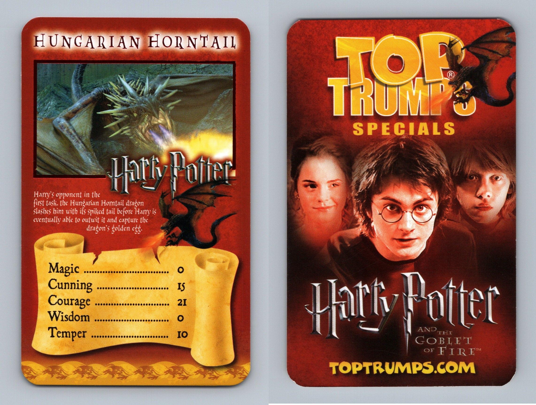 Horntail - Harry Potter & The Goblet Of Fire 2005 Top Trumps Specials Card