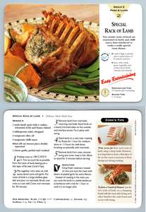 Basil Lamb & Basil Fricassee #66 Pork/Lamb Delicious Meals Made Easy 1996 Recipe Card 