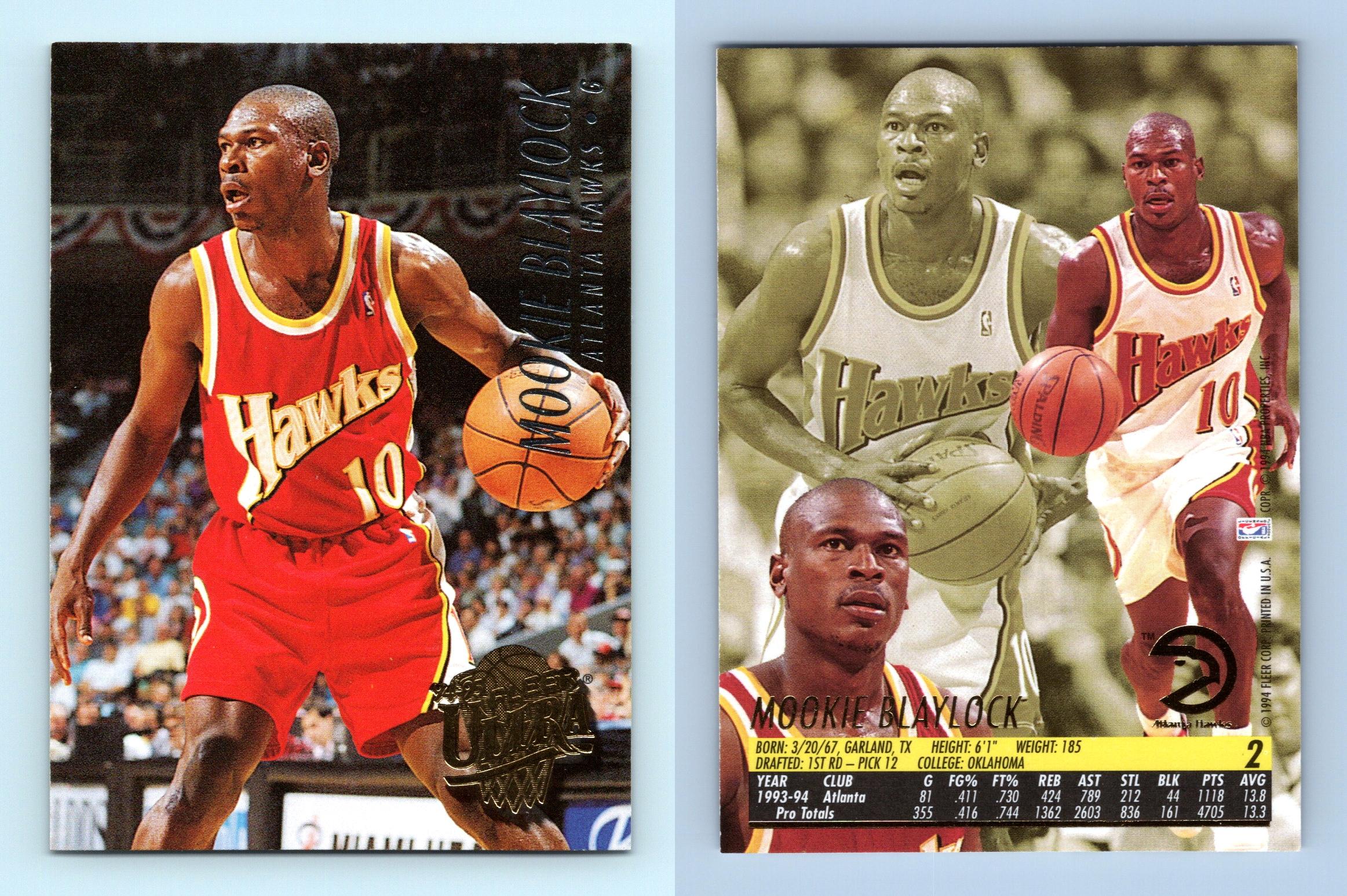 Mookie Blaylock - Hawks #2 Fleer Ultra 1994-5 Basketball Trading Card