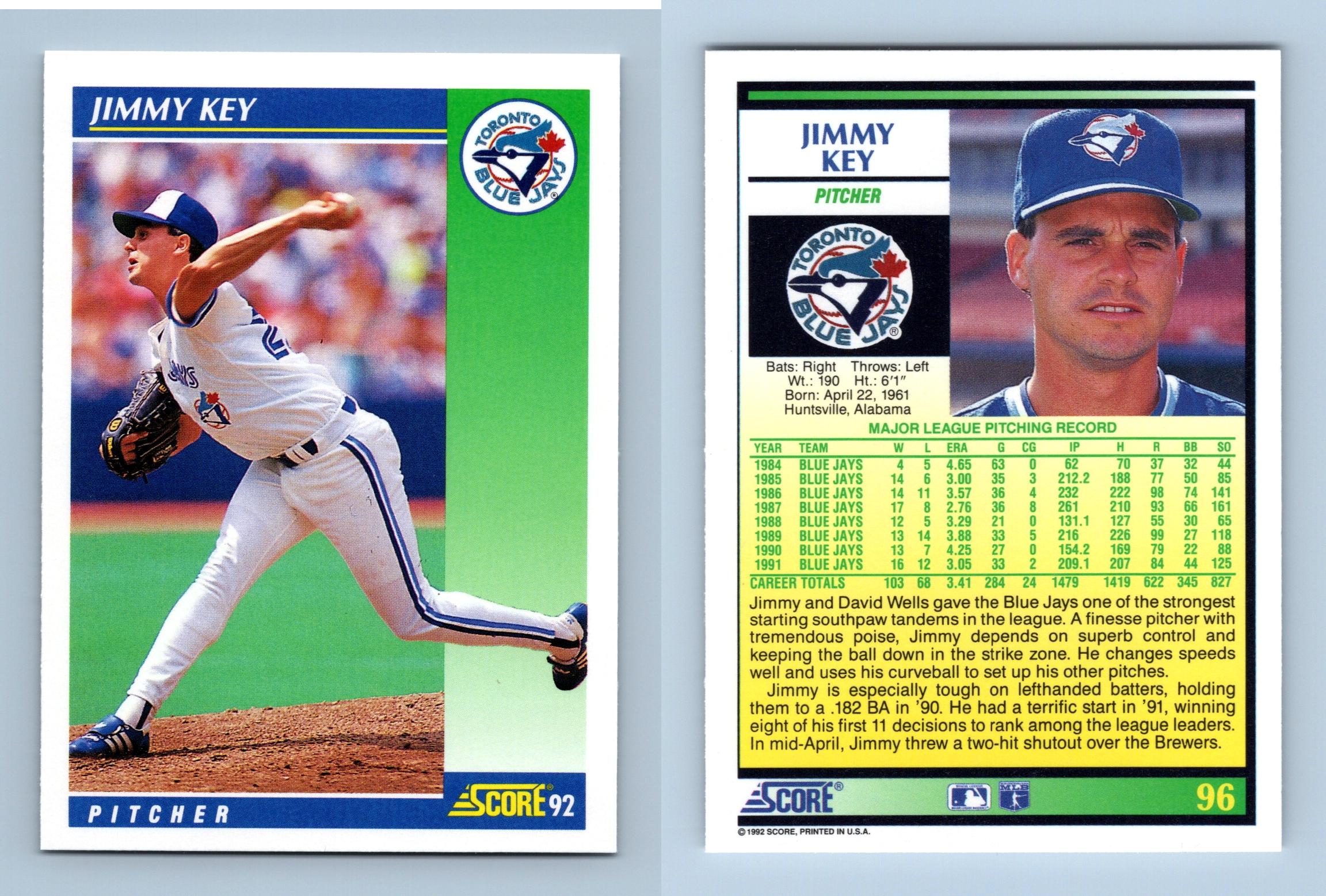 Jimmy Key Baseball Cards