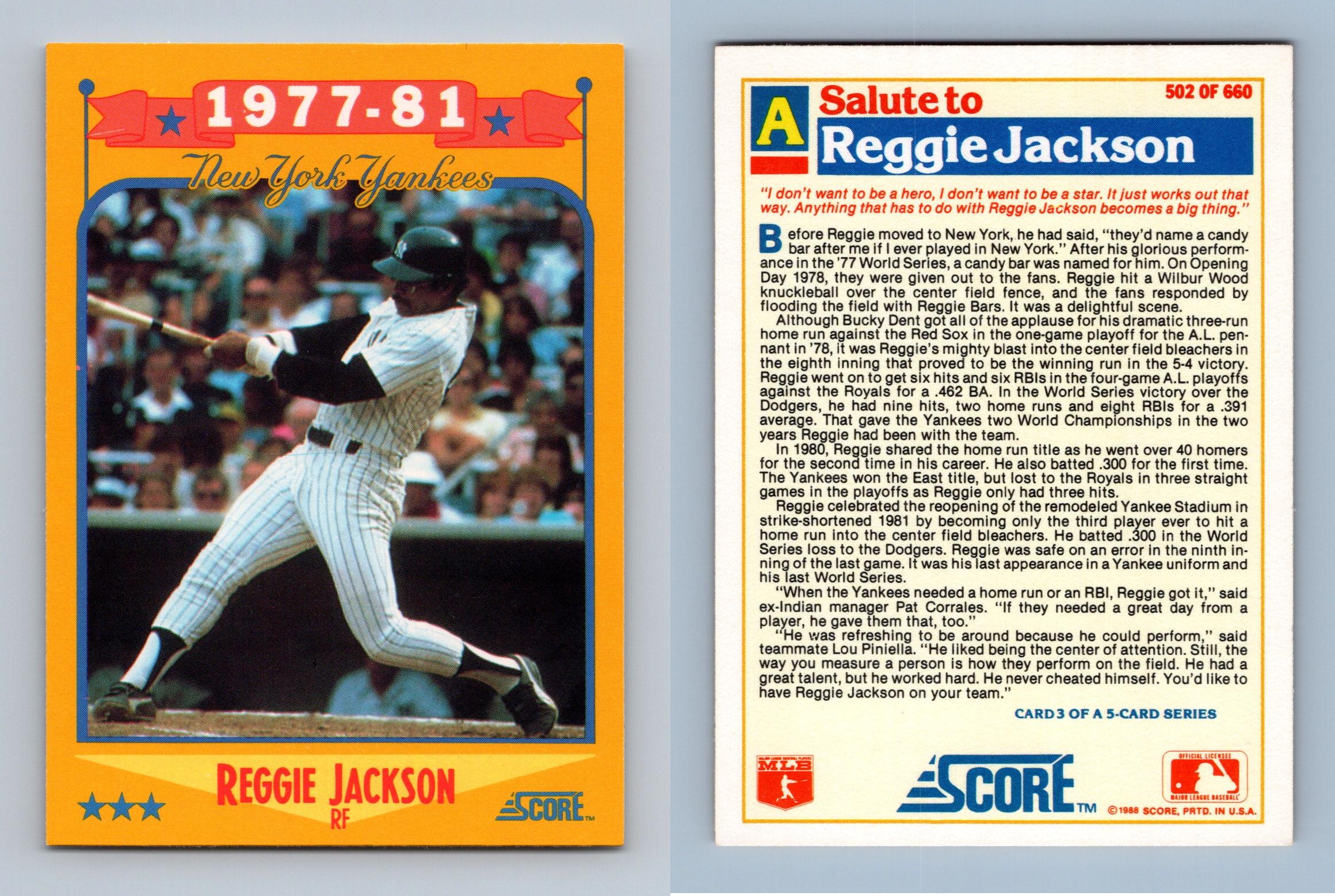 reggie jackson baseball card 1977