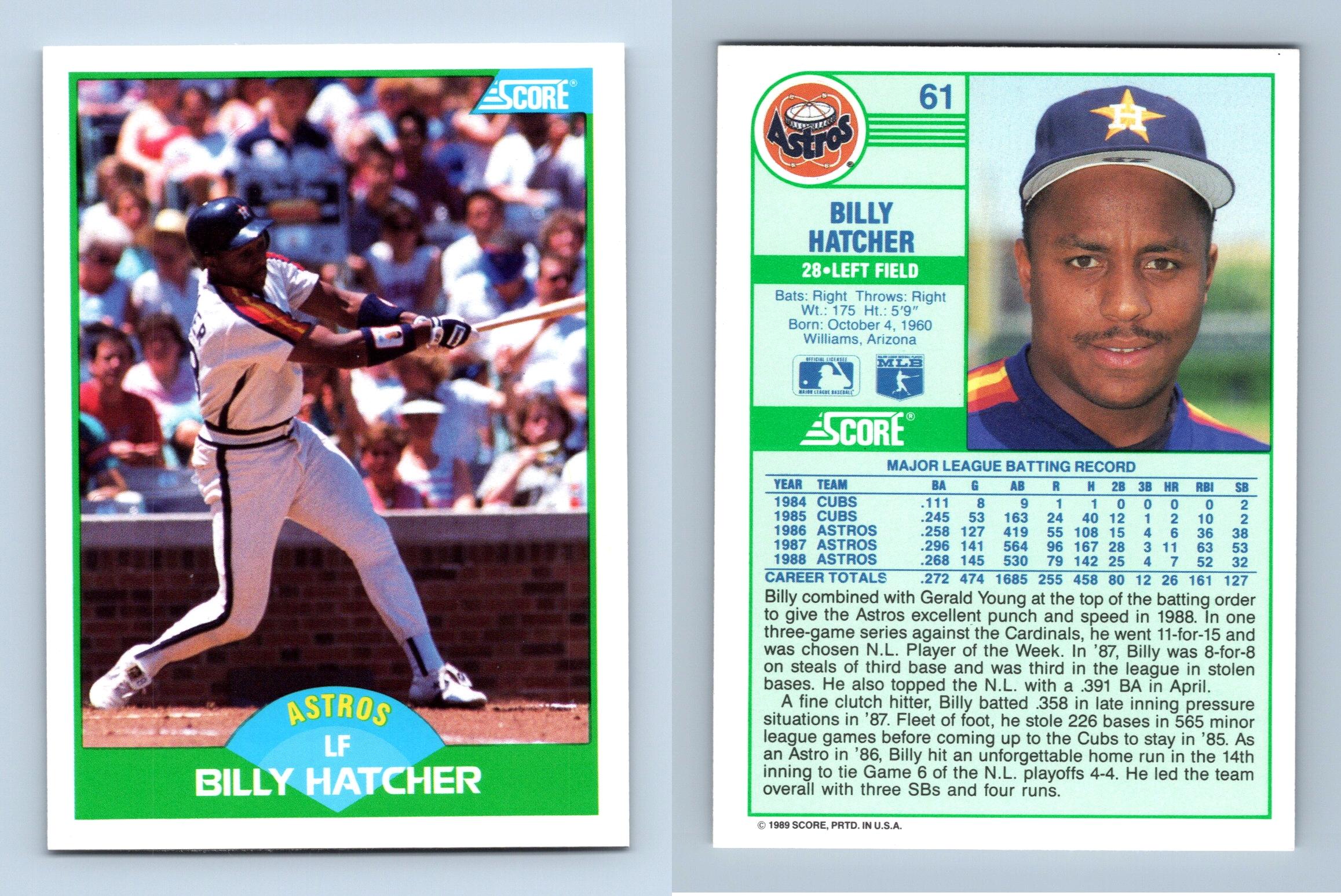 MLB Billy Hatcher Signed Trading Cards, Collectible Billy Hatcher Signed  Trading Cards