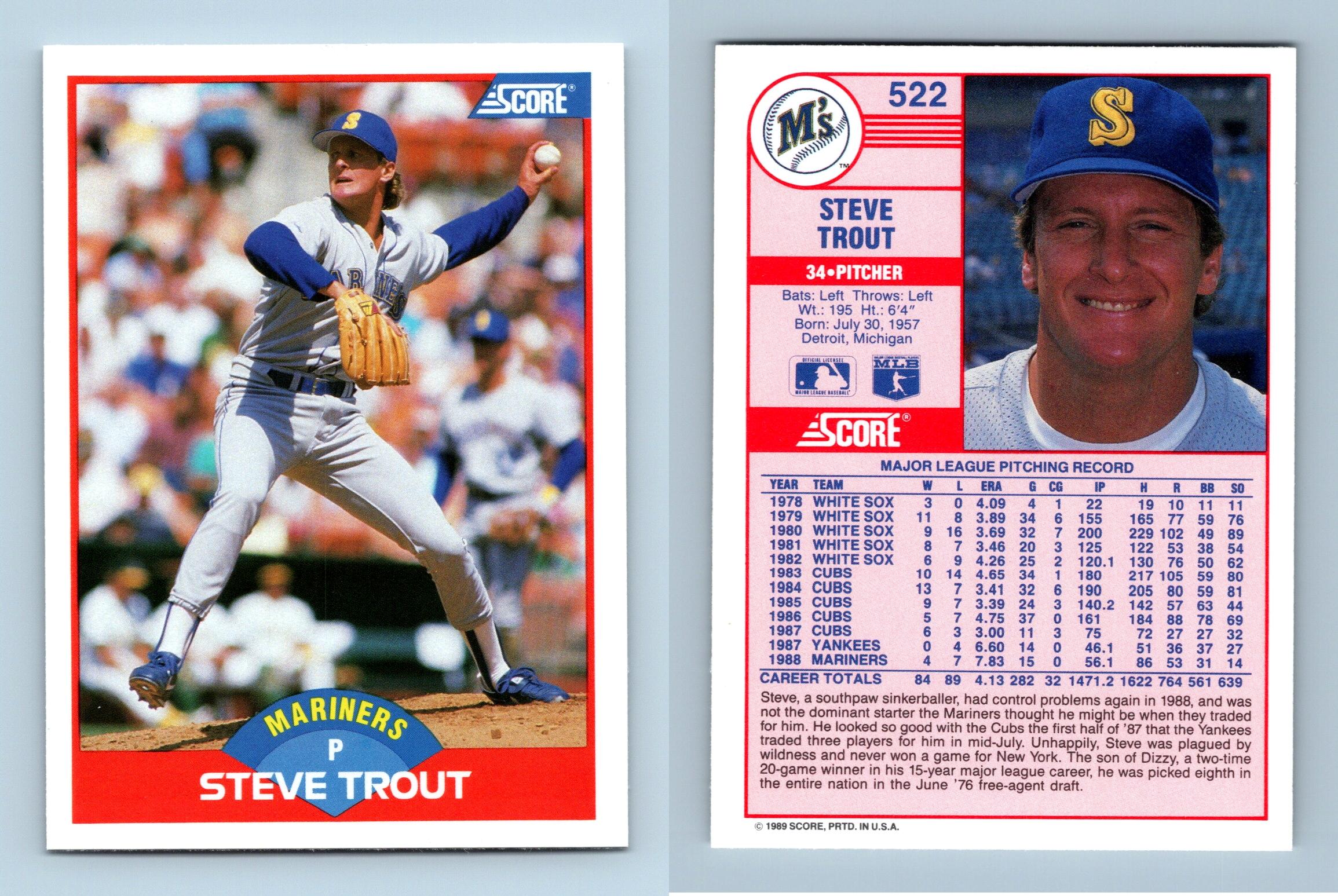 Baseball Cards - Steve Trout