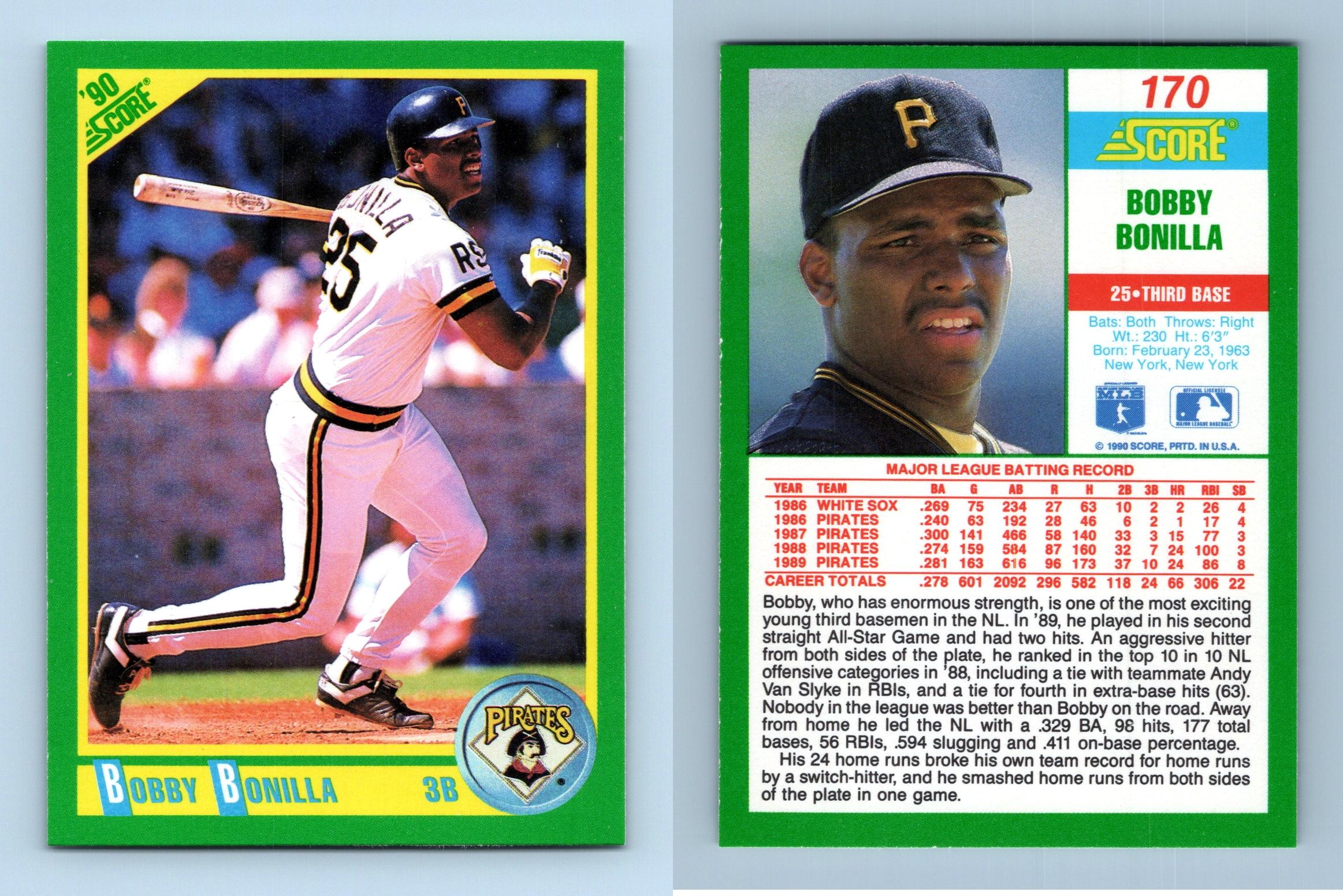 Bobby Bonilla - Pirates #170 Score 1990 Baseball Trading Card
