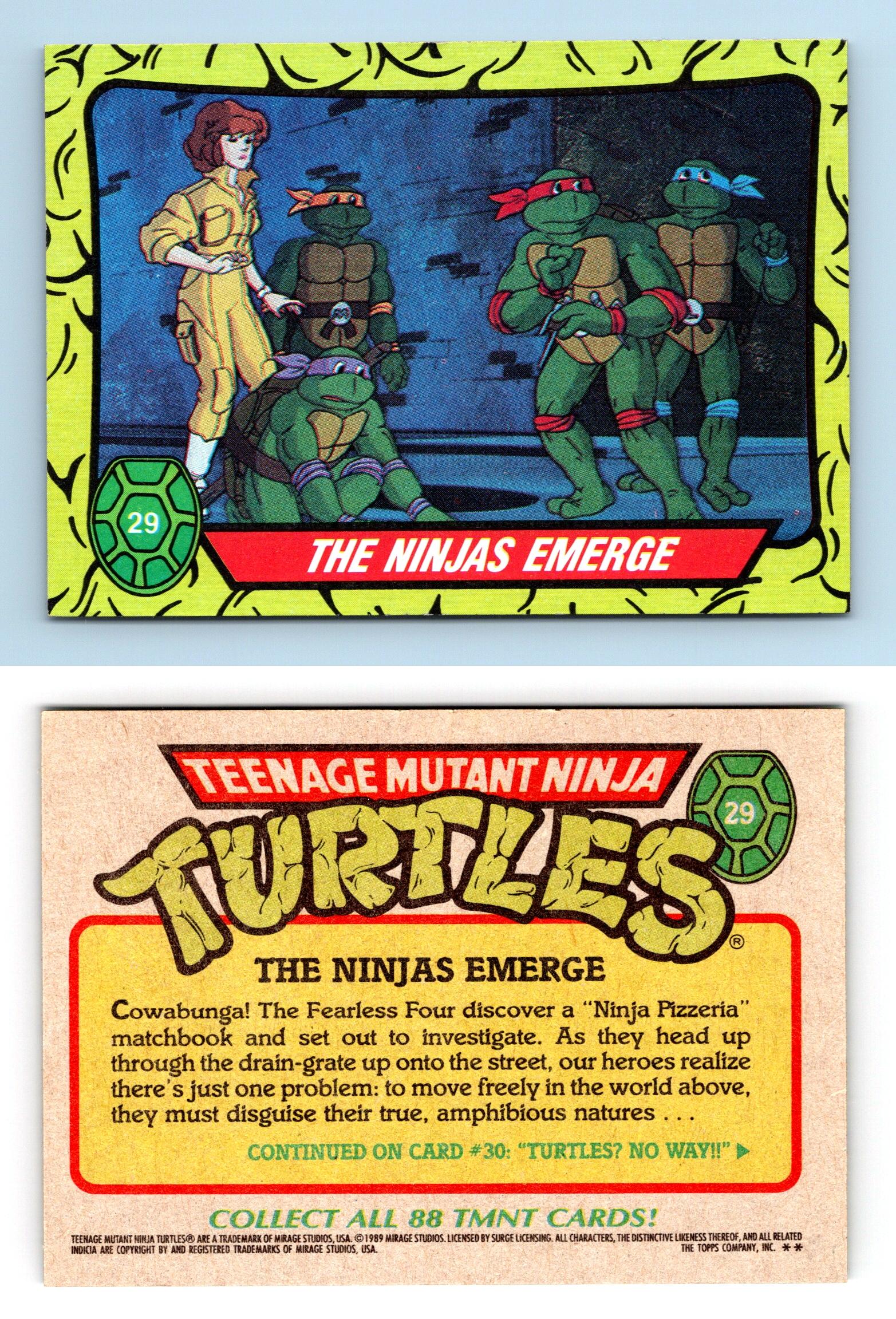 The Ninjas Emerge #29 Teenage Mutant Ninja Turtles 1989-90 Topps ...