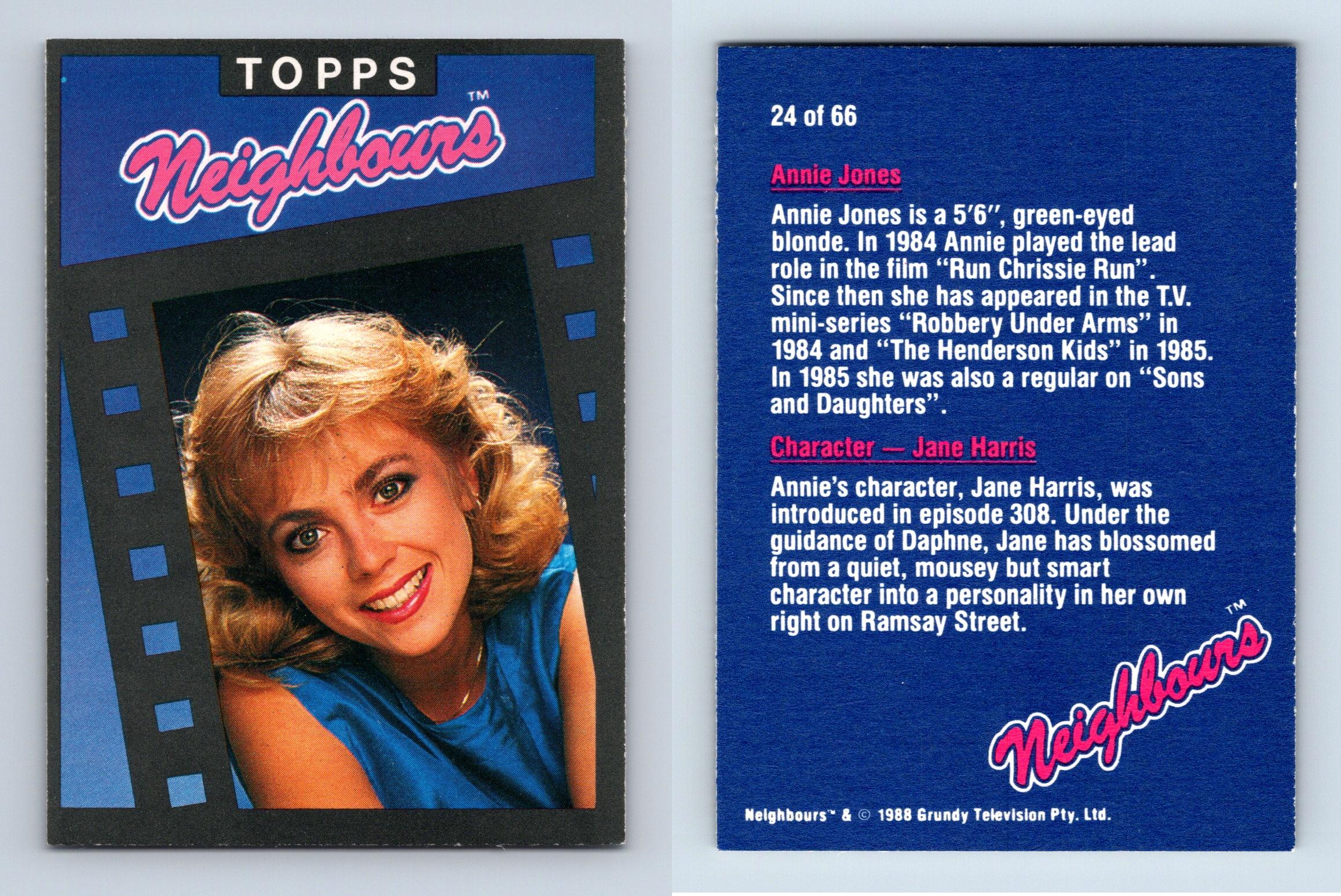 Annie Jones As Jane Harris #24 Neighbours Series 1 Topps 1988 Trading Card