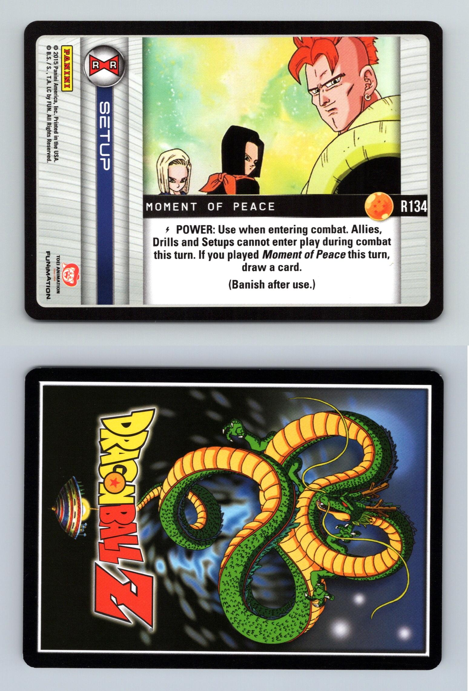 Moment Of Peace R134 Dragon Ball Z Evolution 2015 Panini Rare TCG Card