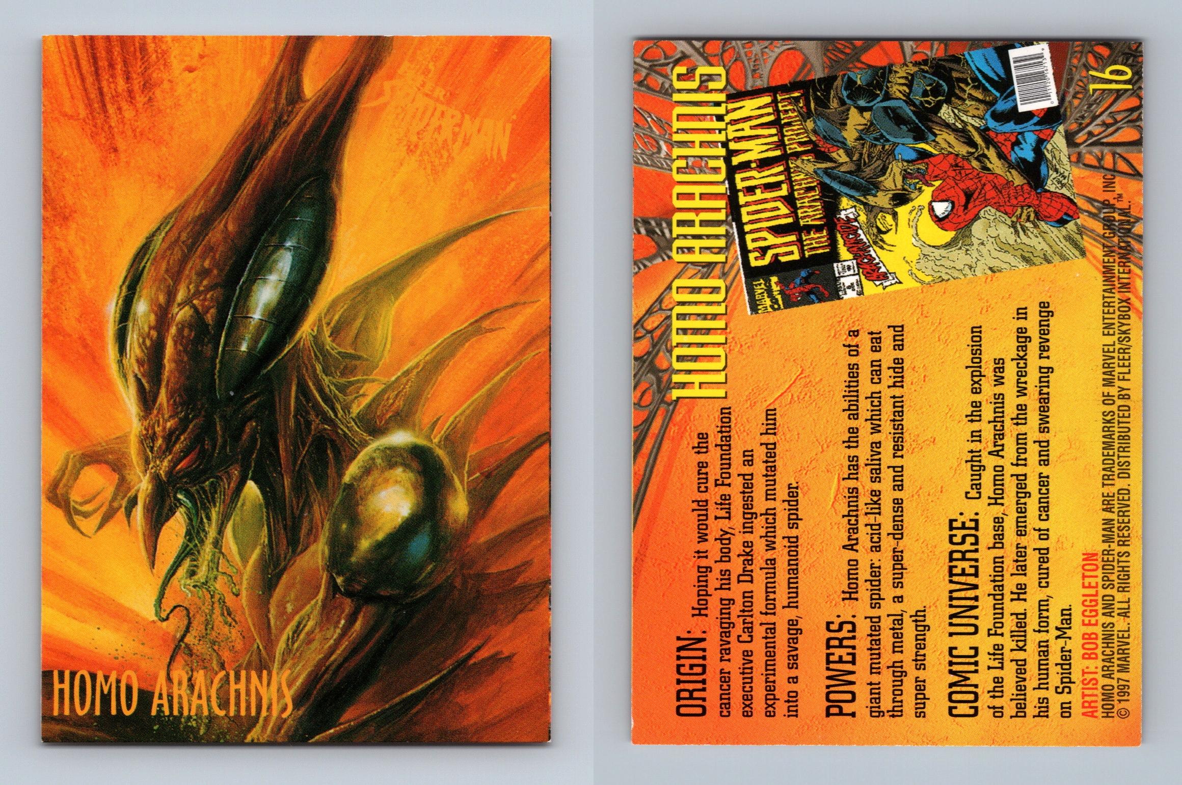 Homo Arachinis #16 Spider-Man International 1997 Fleer Trading Card - Picture 1 of 1