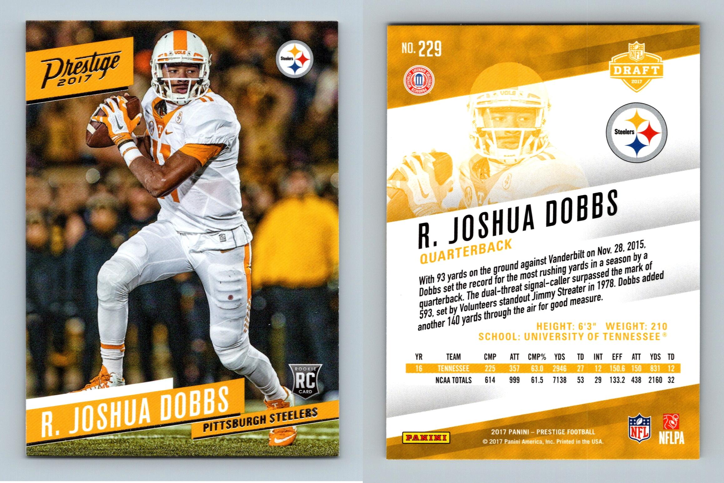 R. Joshua Dobbs - Steelers #229 Prestige Football 2017 Panini RC