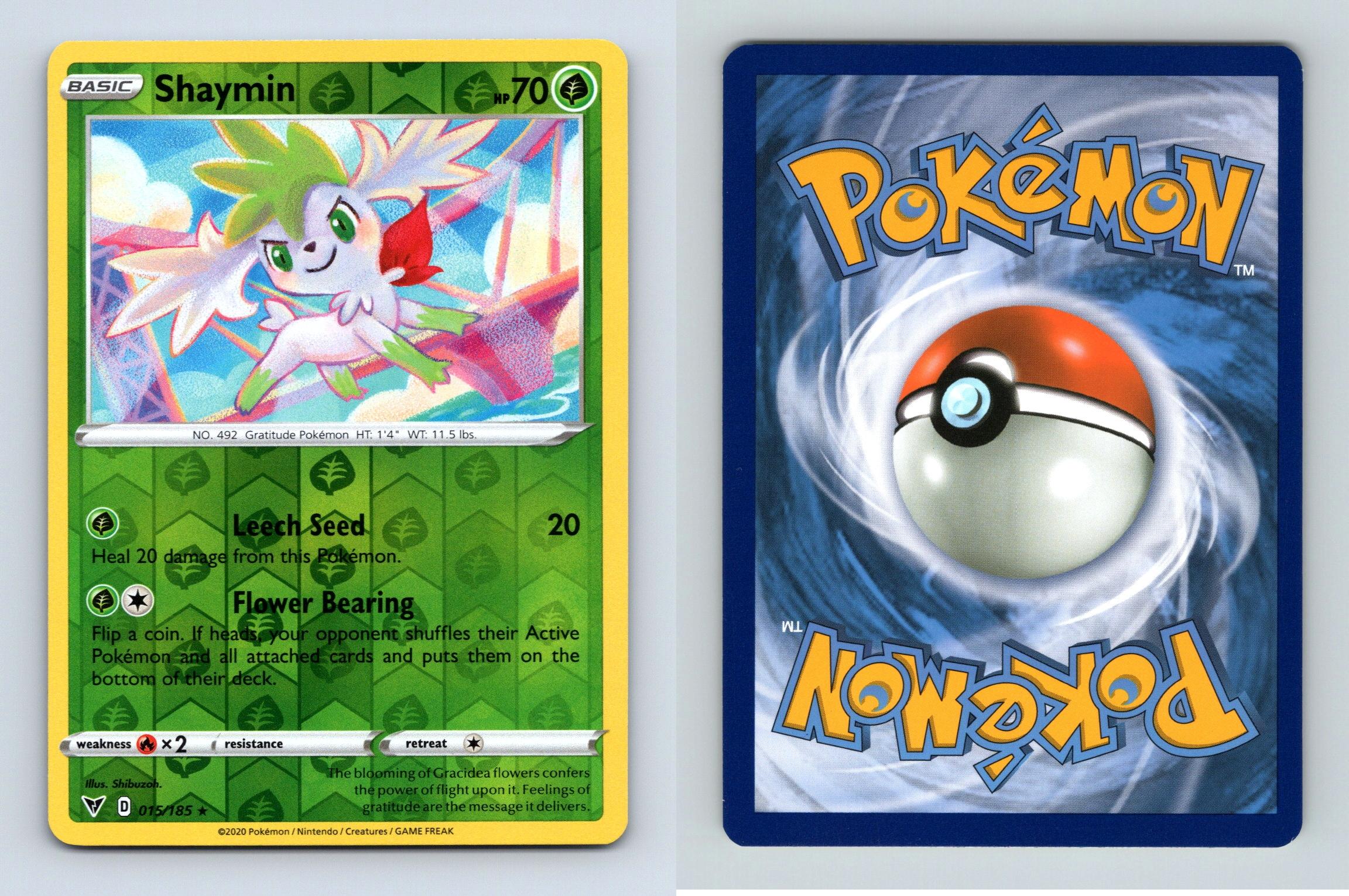 Shaymin #15185 SWSH Vivid Voltage Reverse Holo Rare Pokemon 2020 TCG Card